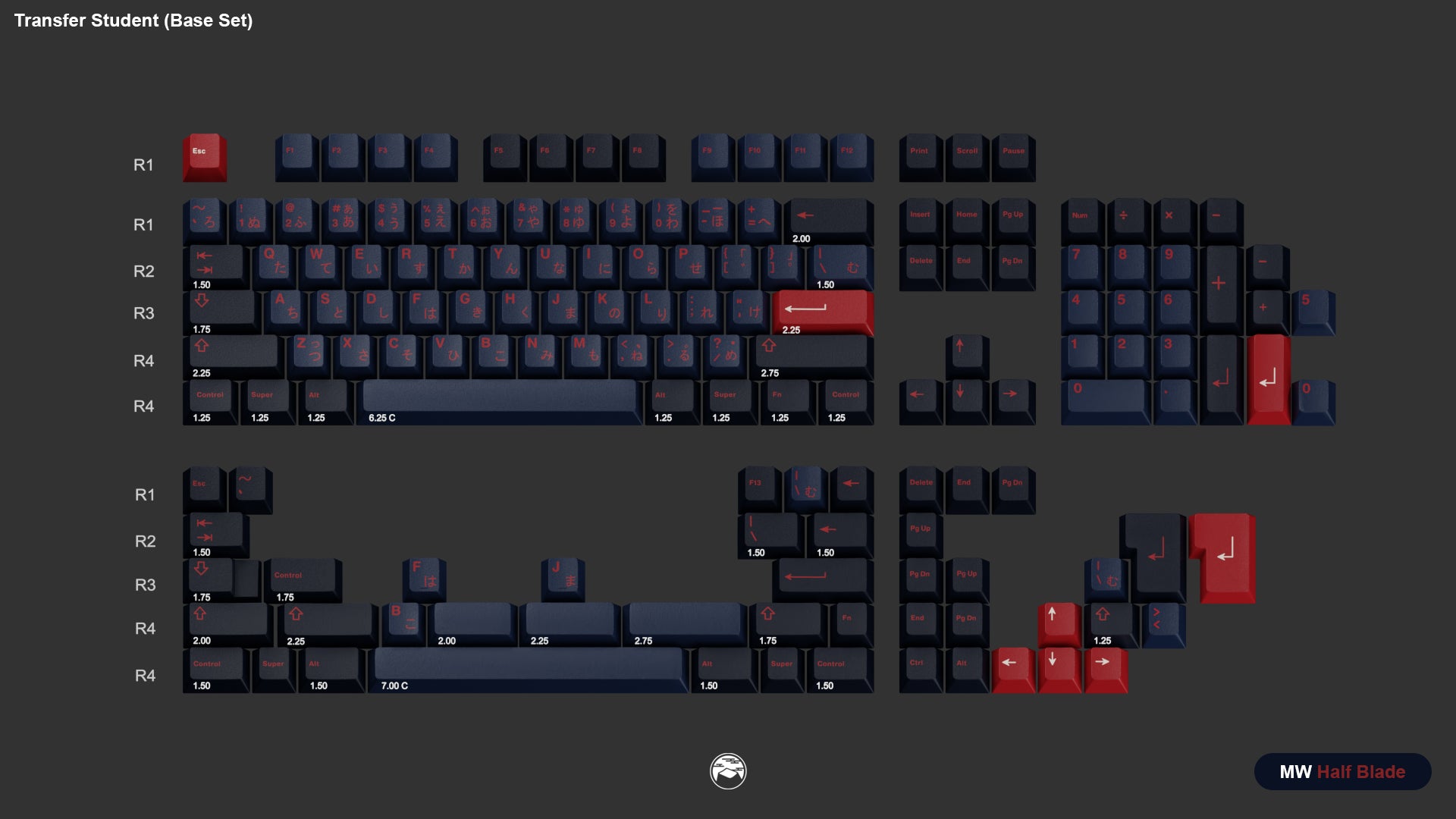 【IN STOCK】Keycaps-MW Half Blade