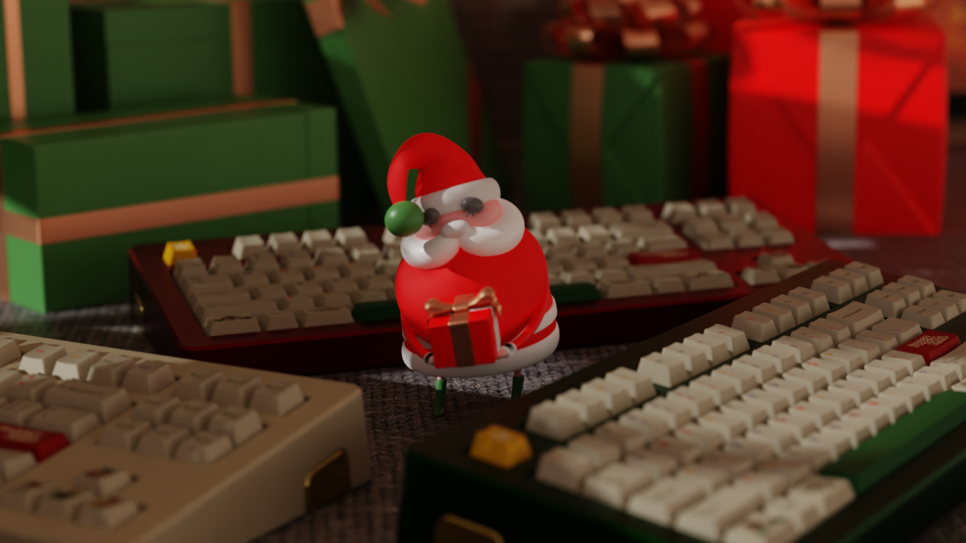 [IN STOCK]Keycaps-MW RUBBER XMAS