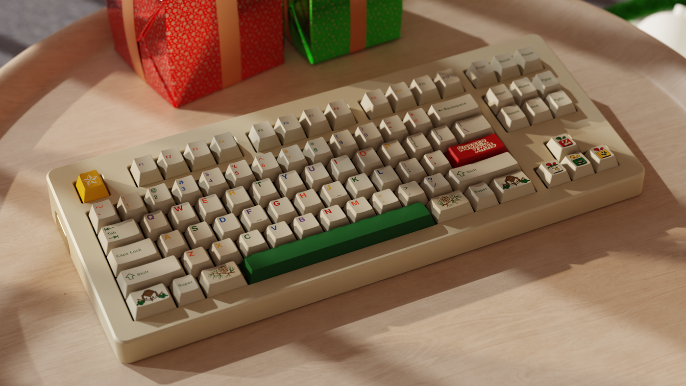 [IN STOCK]Keycaps-MW RUBBER XMAS