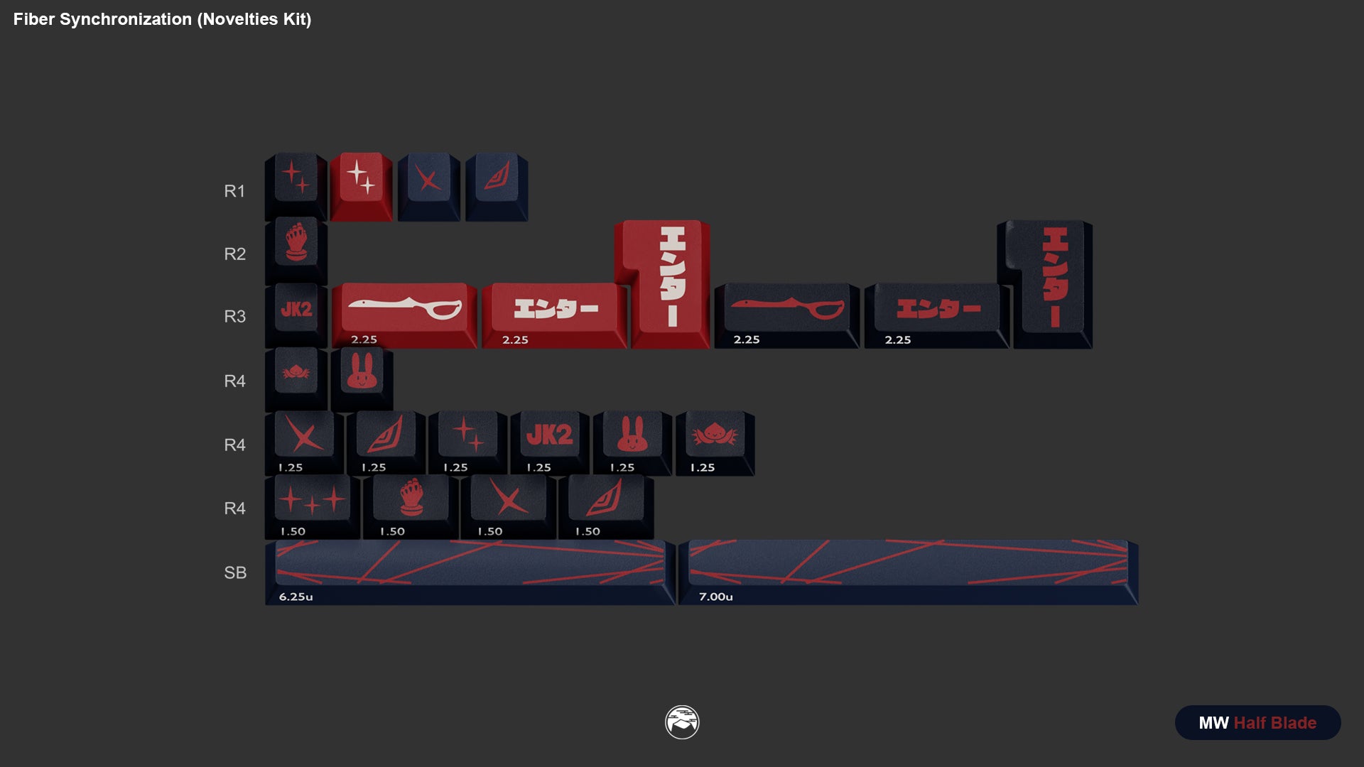 【IN STOCK】Keycaps-MW Half Blade
