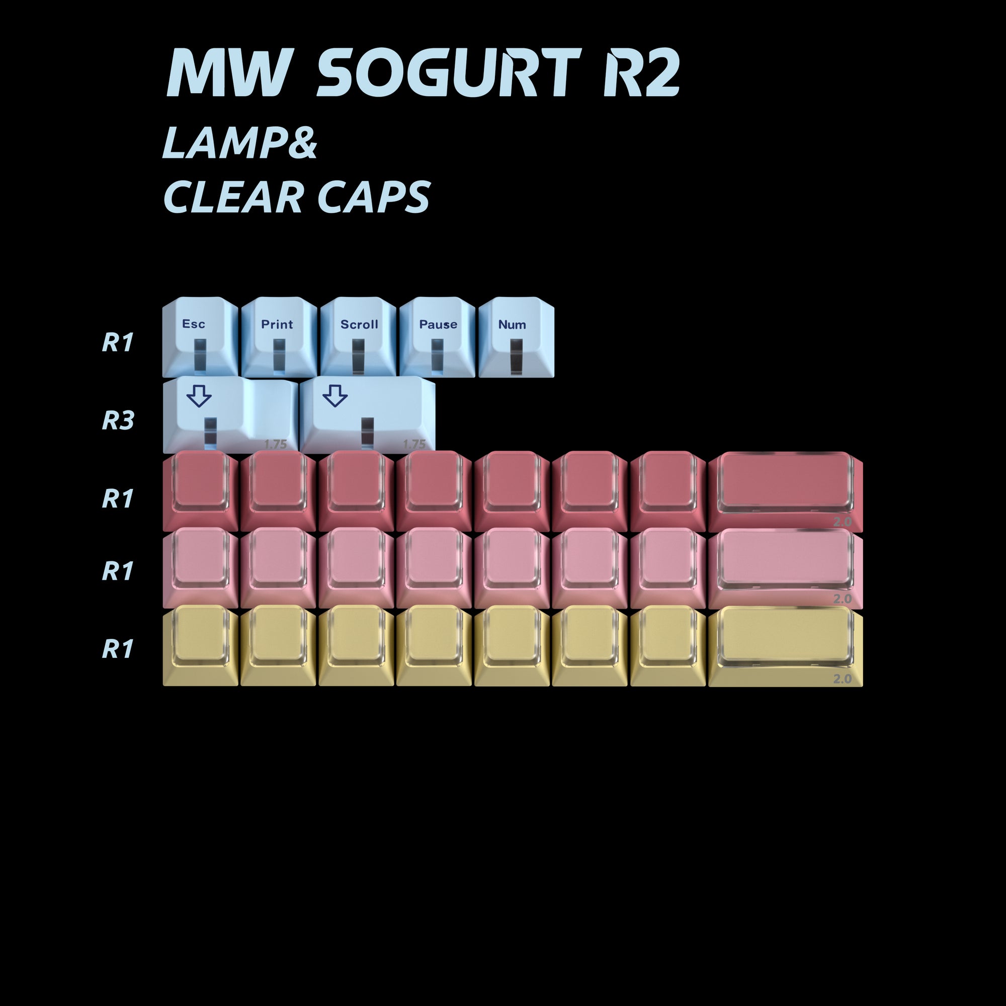 [IN STOCK] Keycaps-MW Sogurt R2
