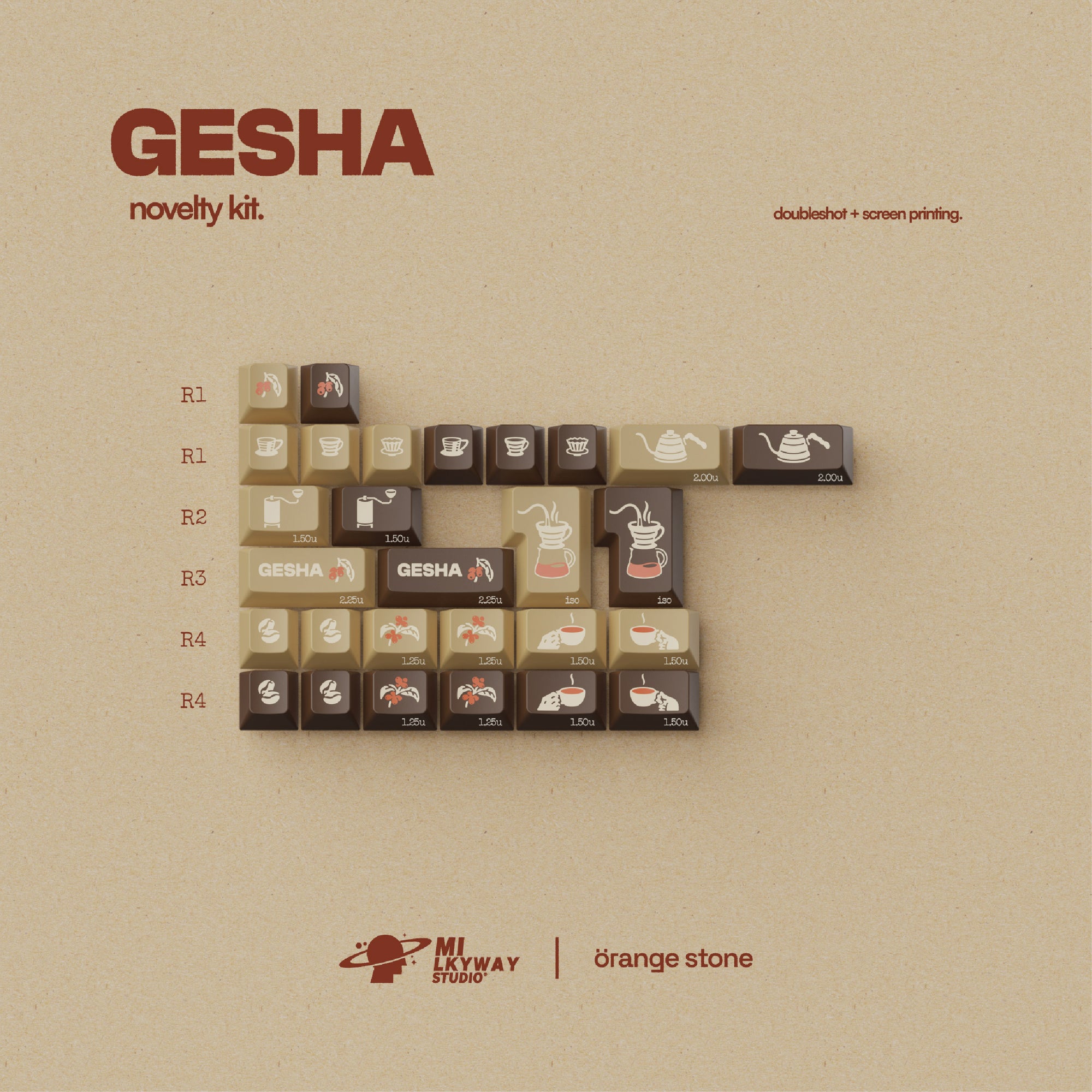 【IN STOCK】Keycaps-MW Gesha
