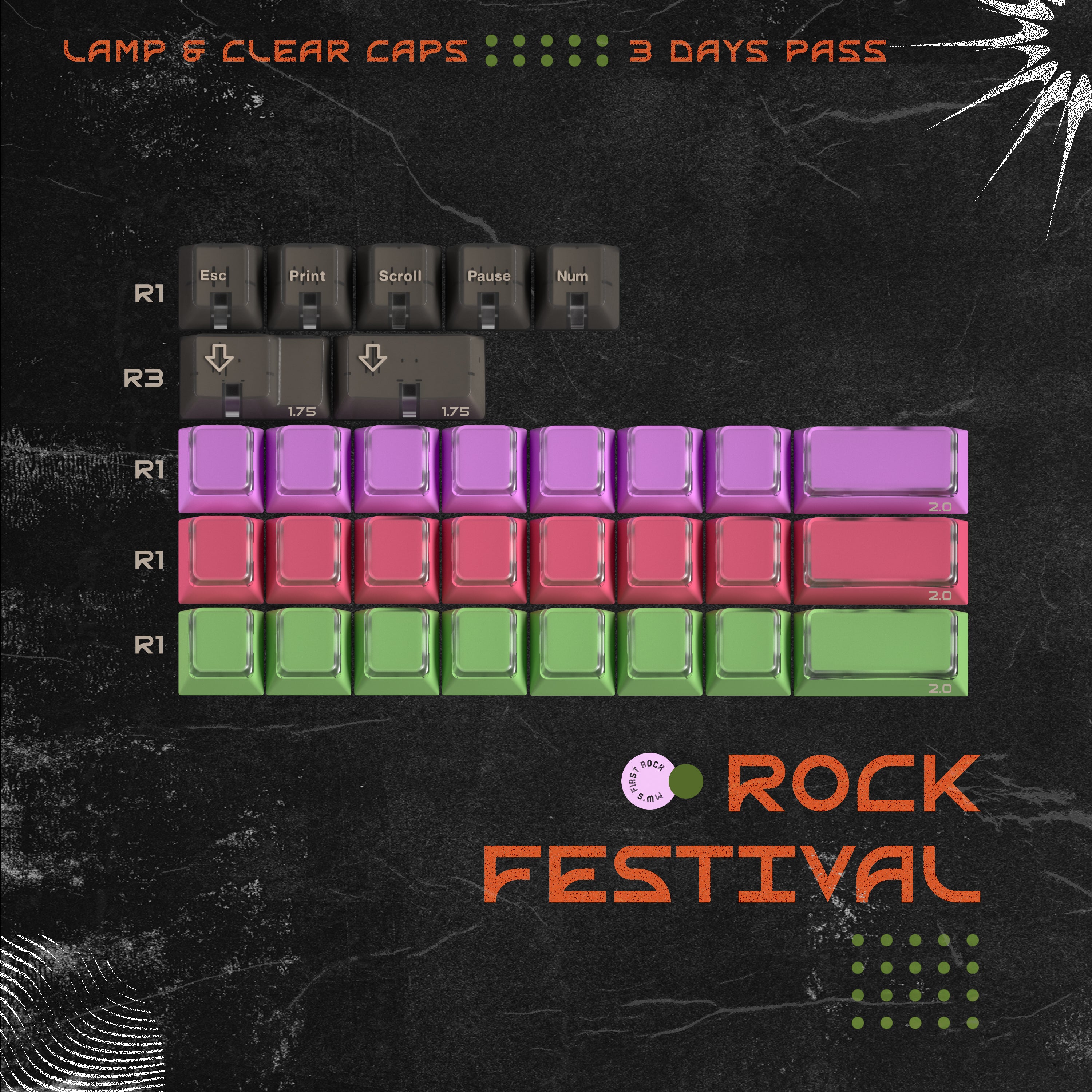 【GB】Keycaps-MW Rock Festival