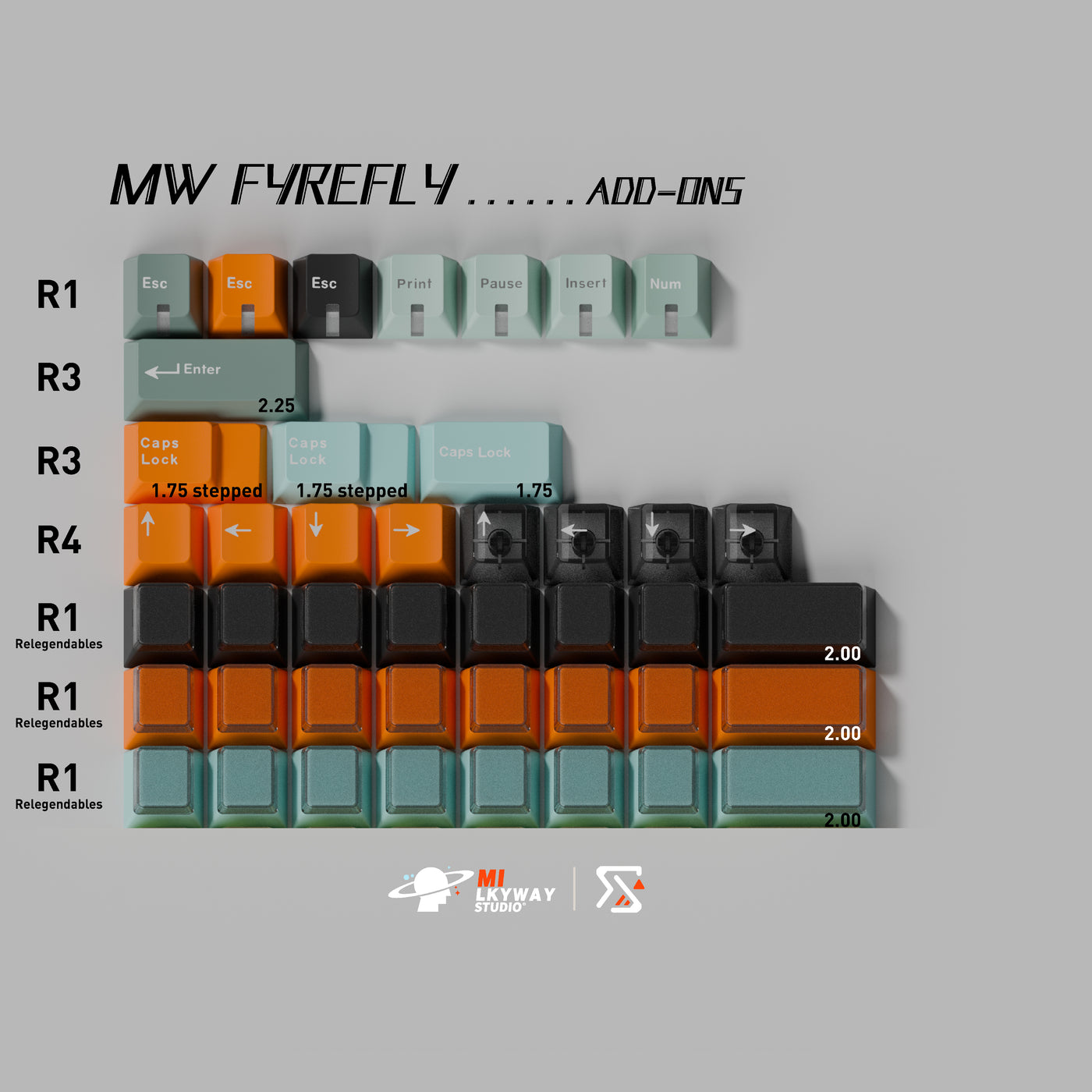 [IN STOCK]keycaps-MW Fyrefly