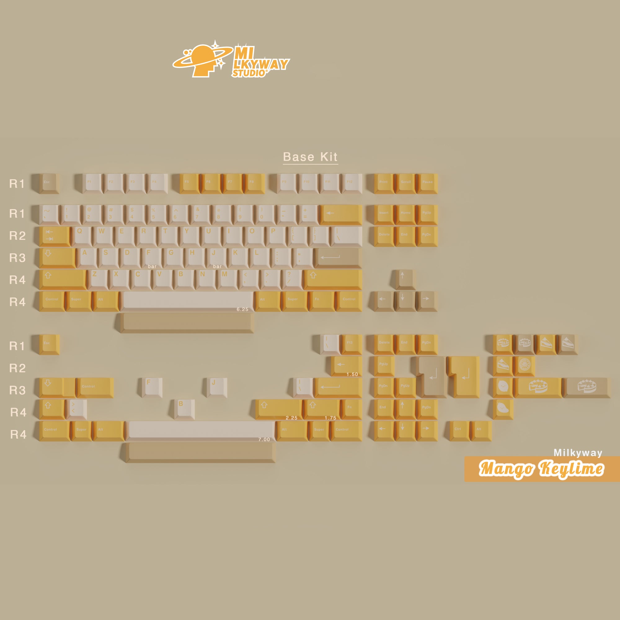[IN STOCK]Keycaps-MW Mango Keylime