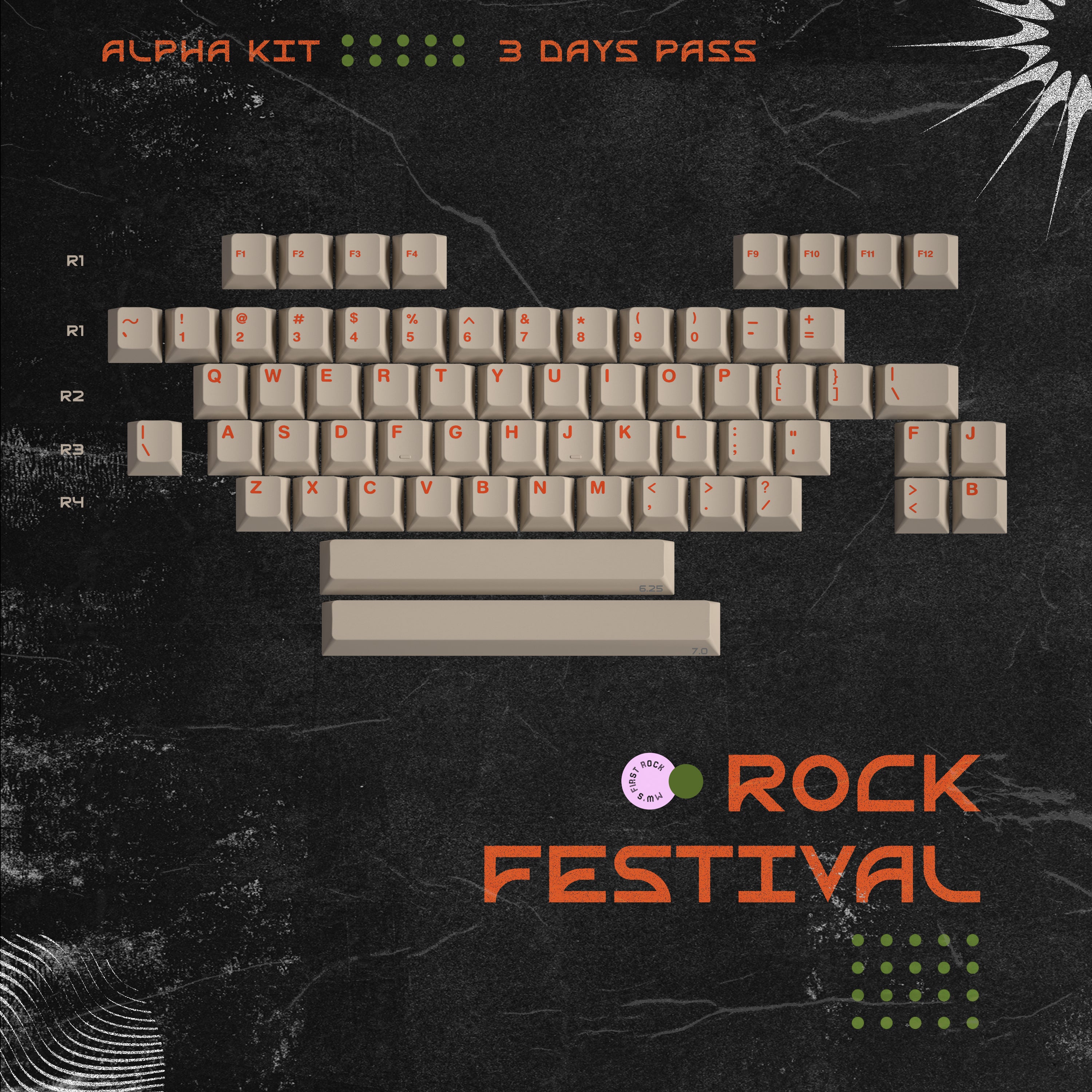 【GB】Keycaps-MW Rock Festival