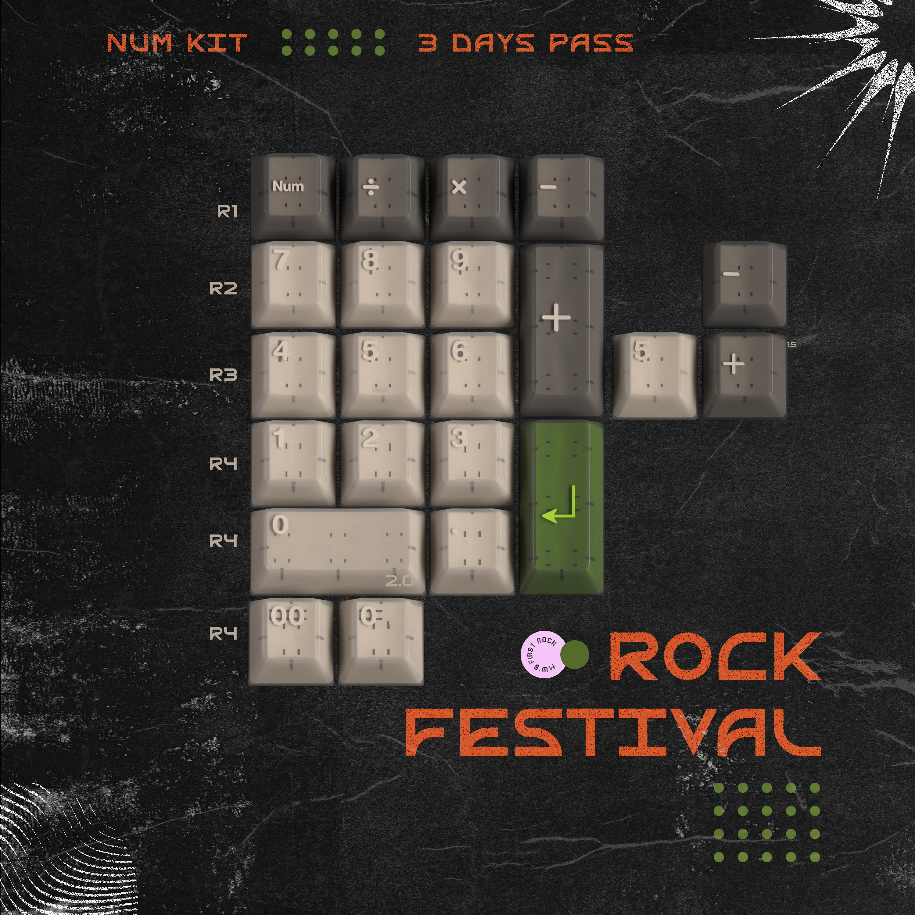 【GB】Keycaps-MW Rock Festival