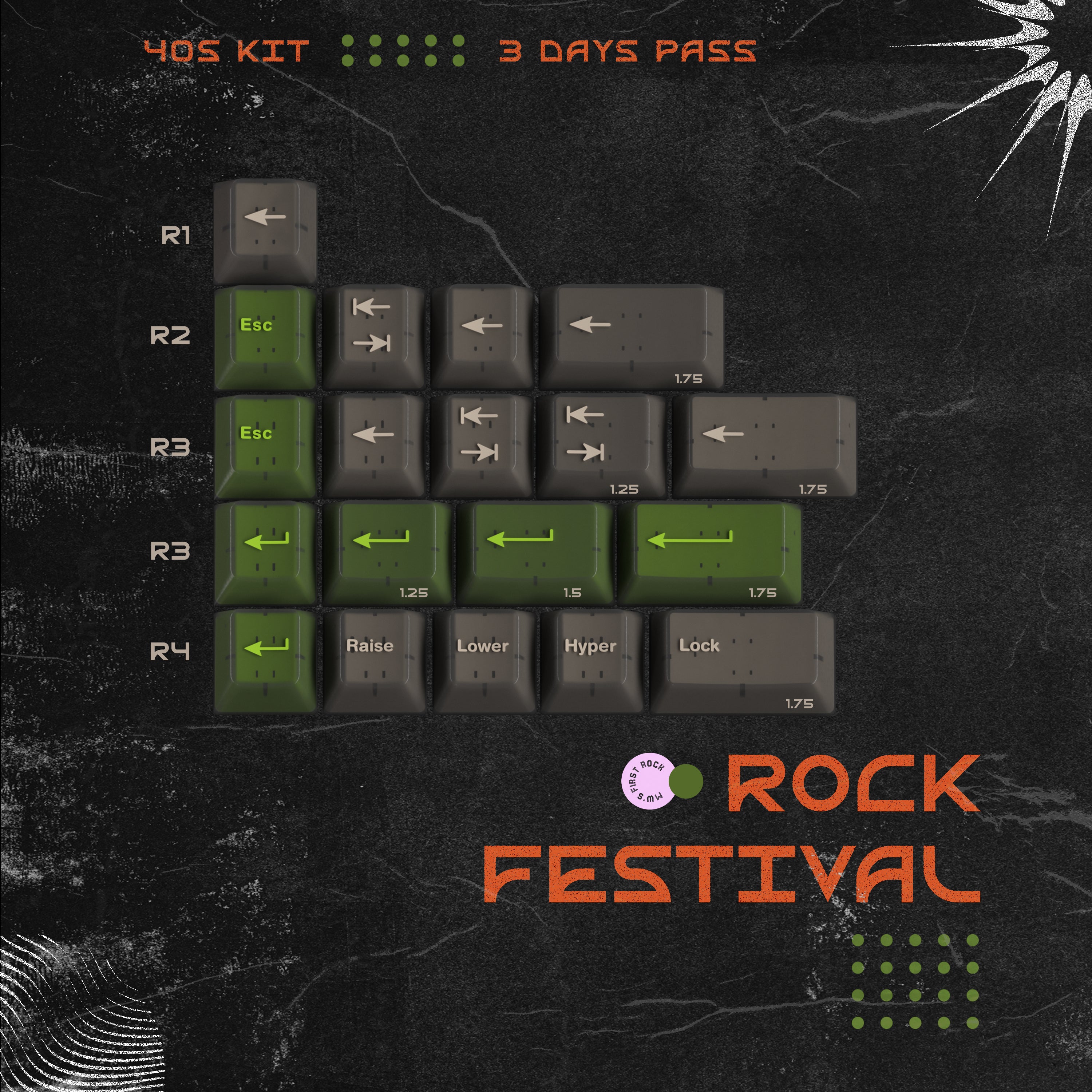 【GB】Keycaps-MW Rock Festival