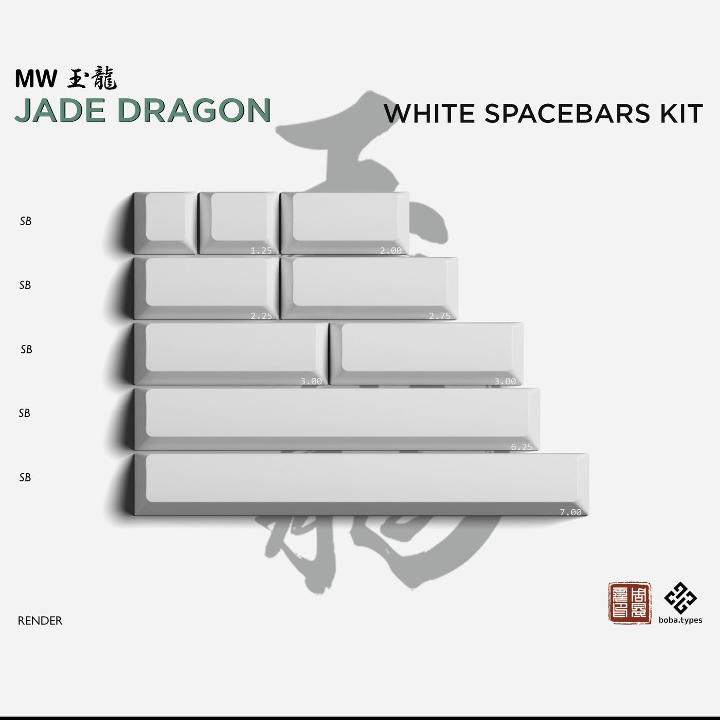 [IN STOCK]keycaps-MW Jade Dragon