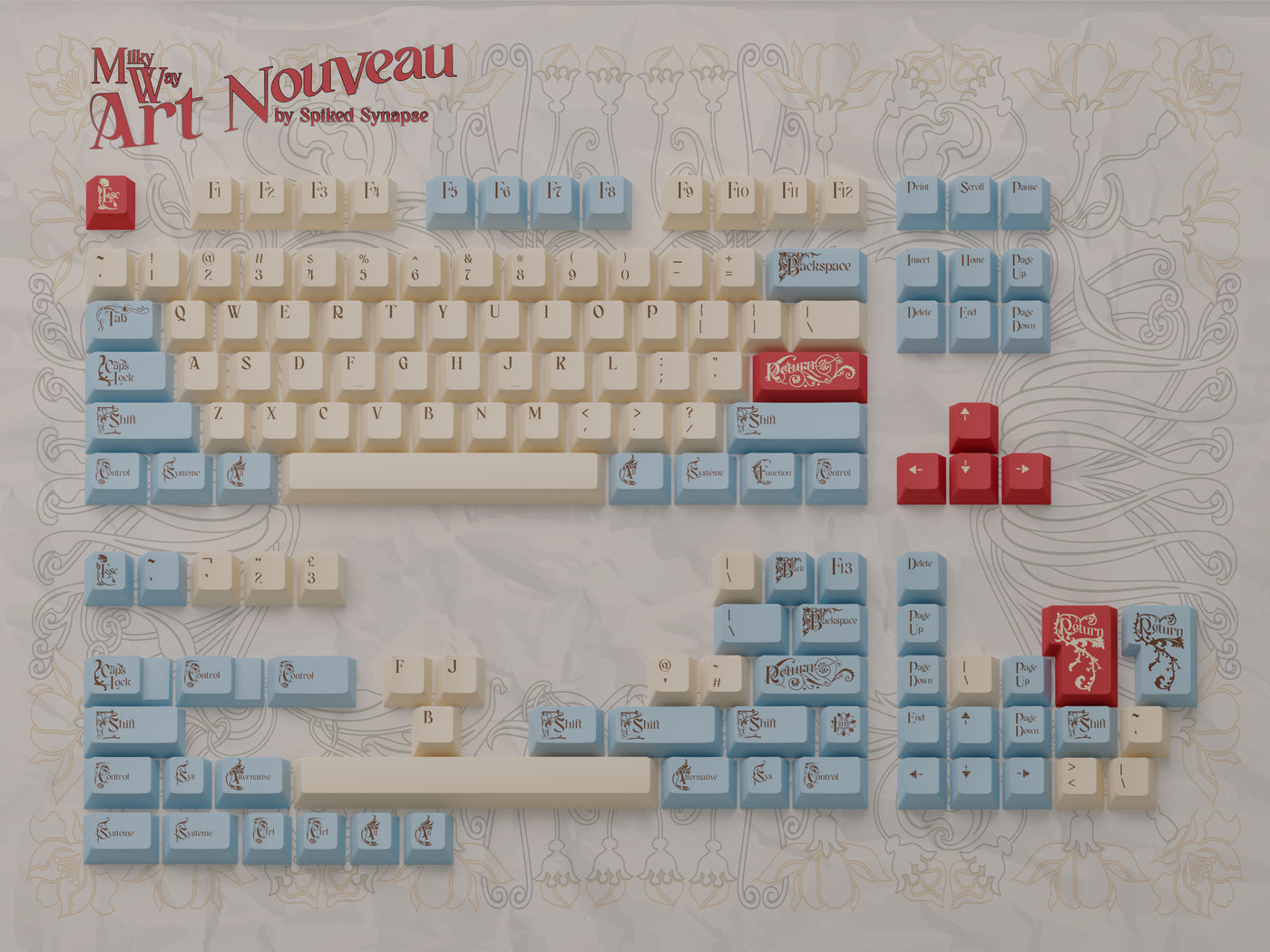 [IN STOCK]Keycaps-MW Art Nouveau