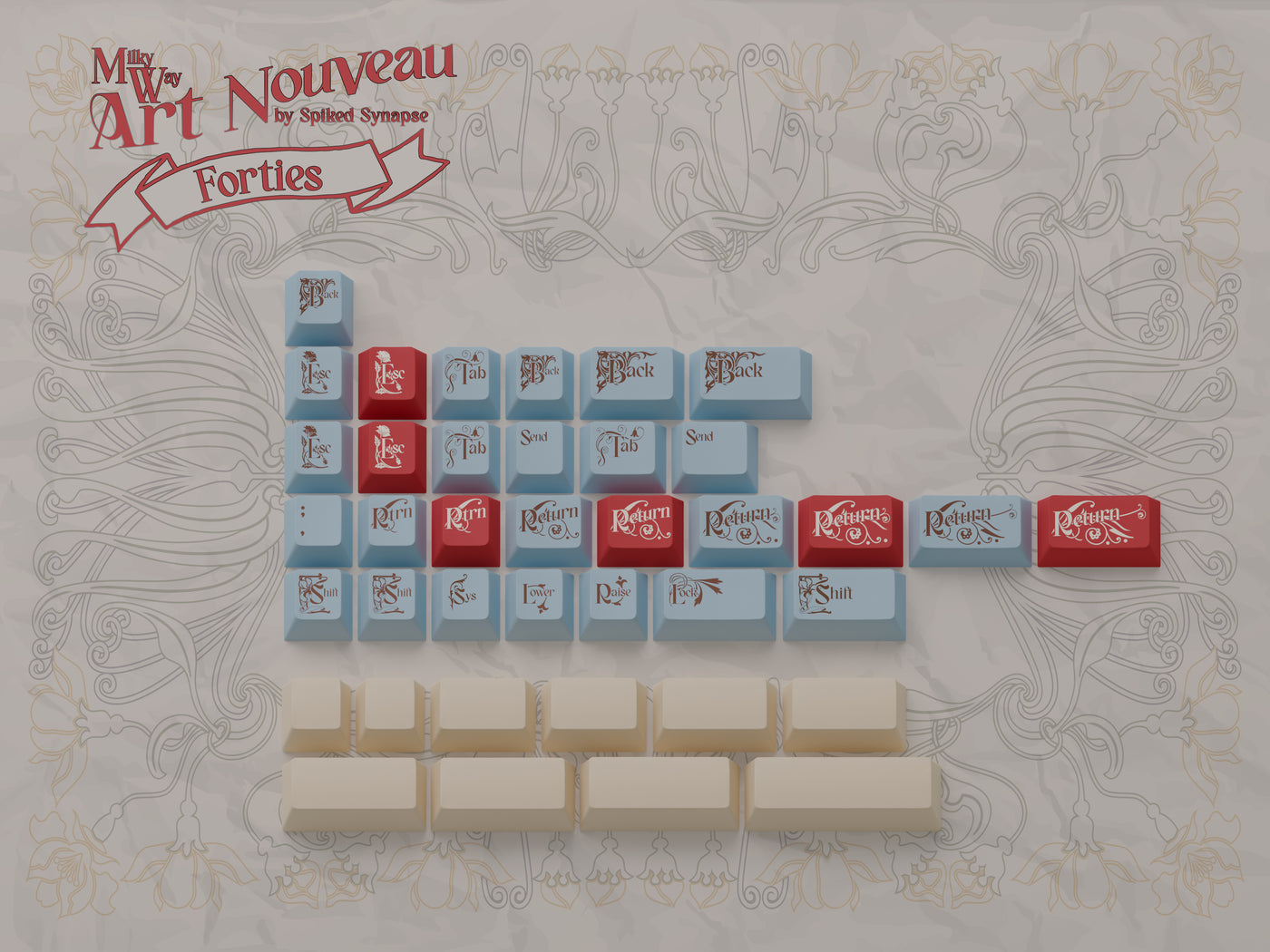 [IN STOCK]Keycaps-MW Art Nouveau