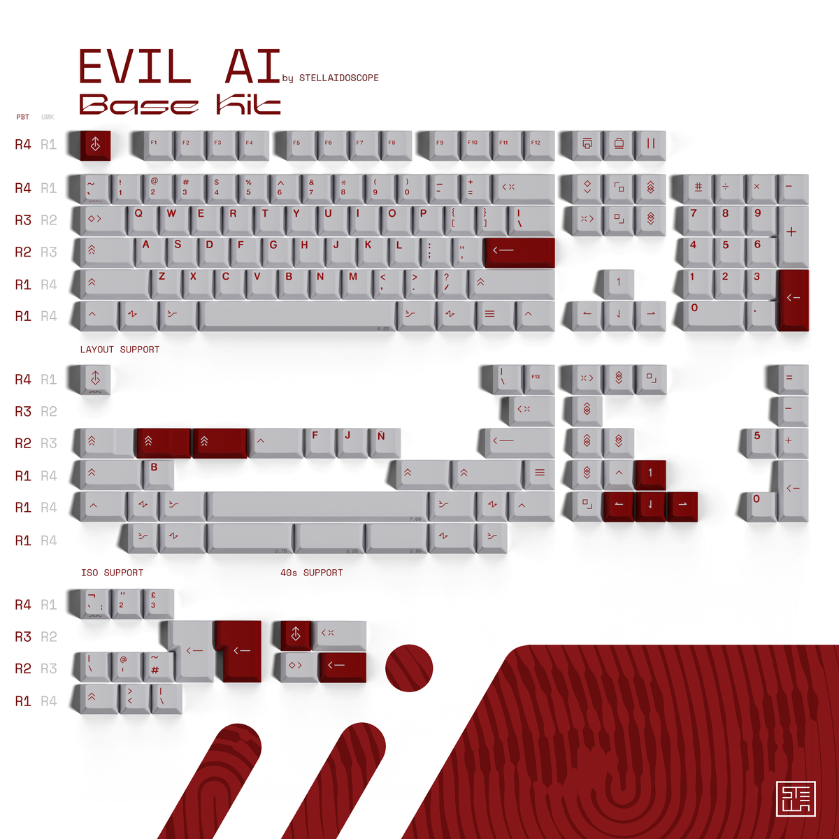 キーボード MW EVIL AI Base Kit Sold Out]Keycaps-MW EVIL AI