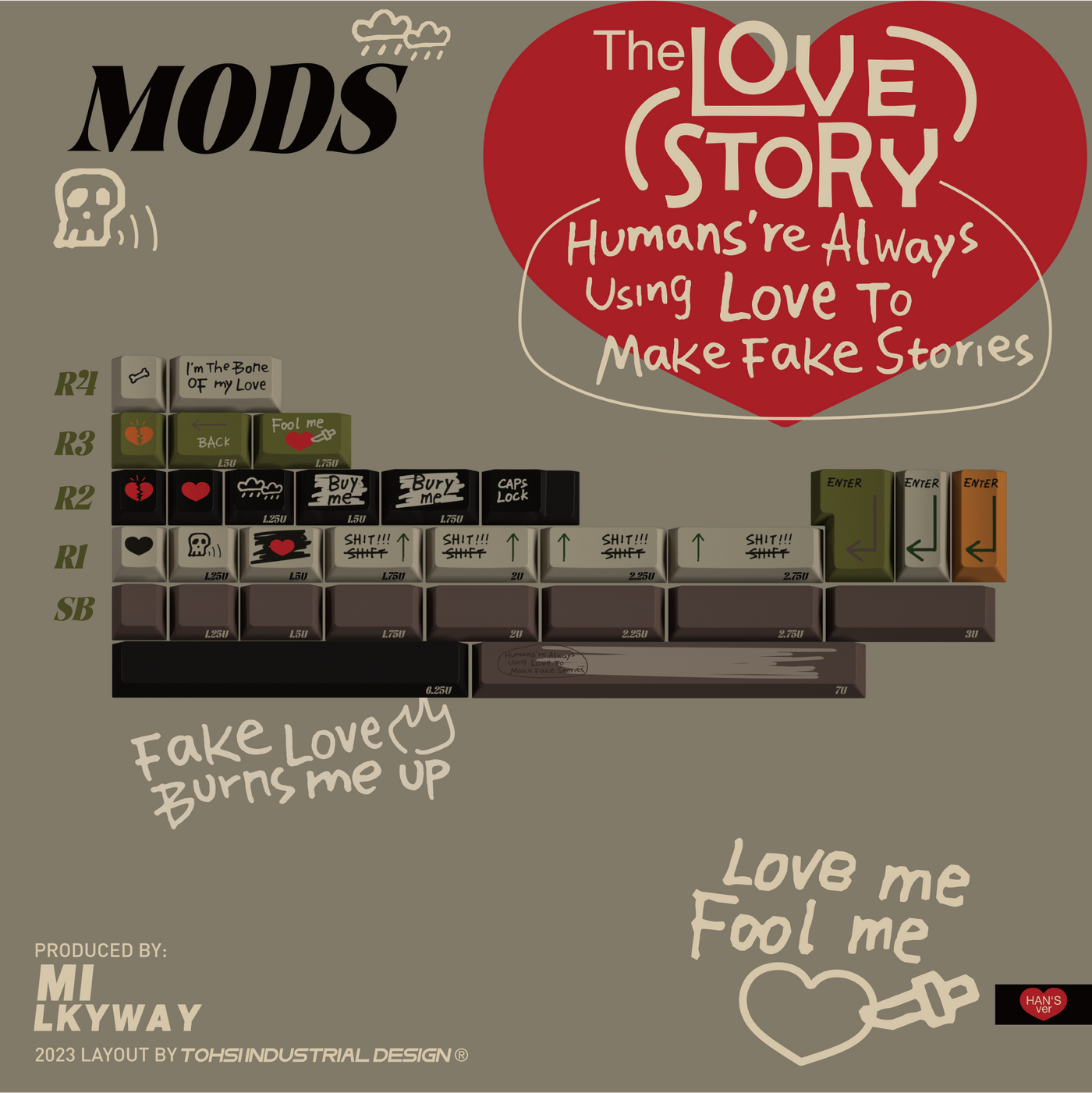 [Sold Out]Keycaps-MW Love Story R2