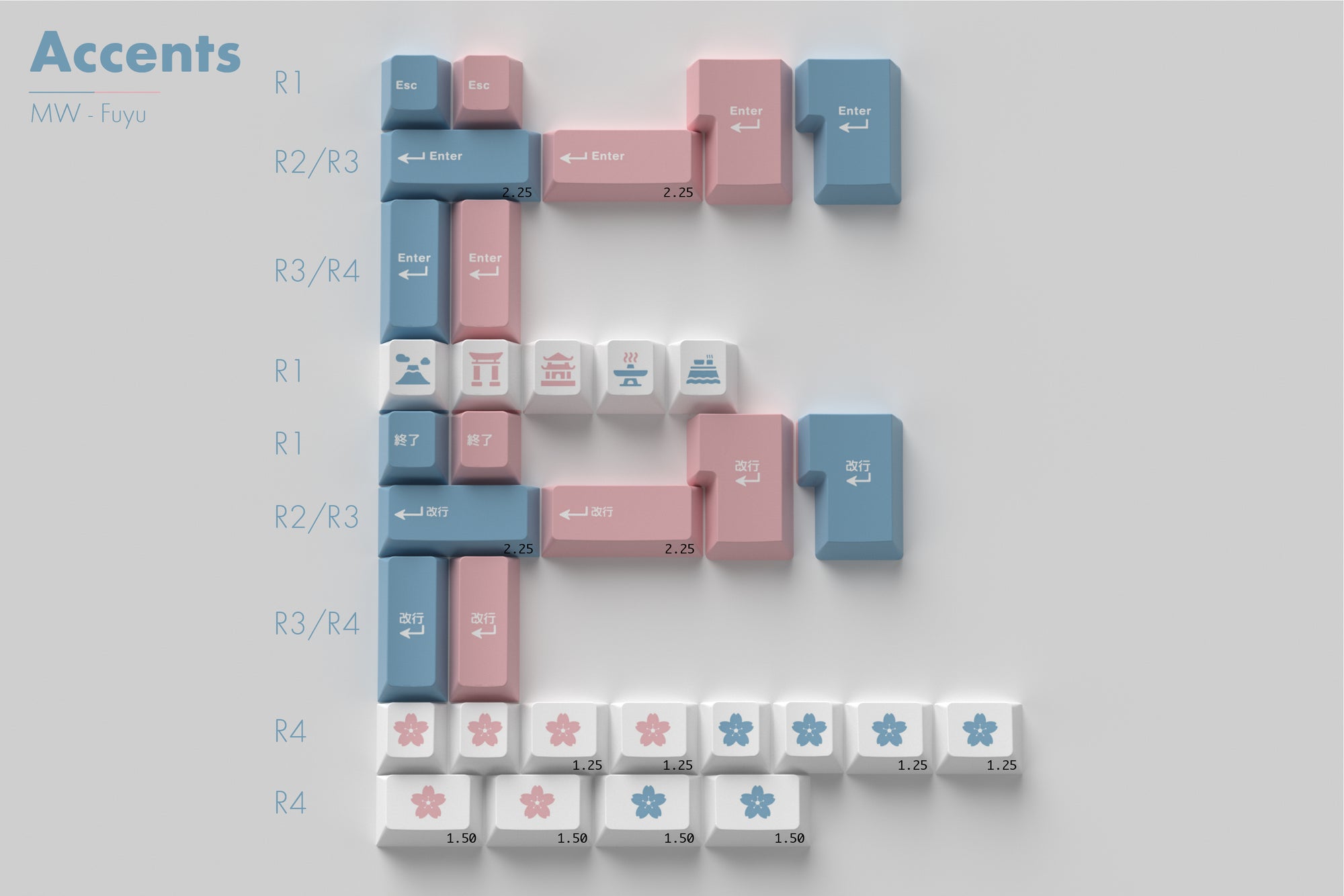 [Sold Out]Keycaps- MW Fuyu
