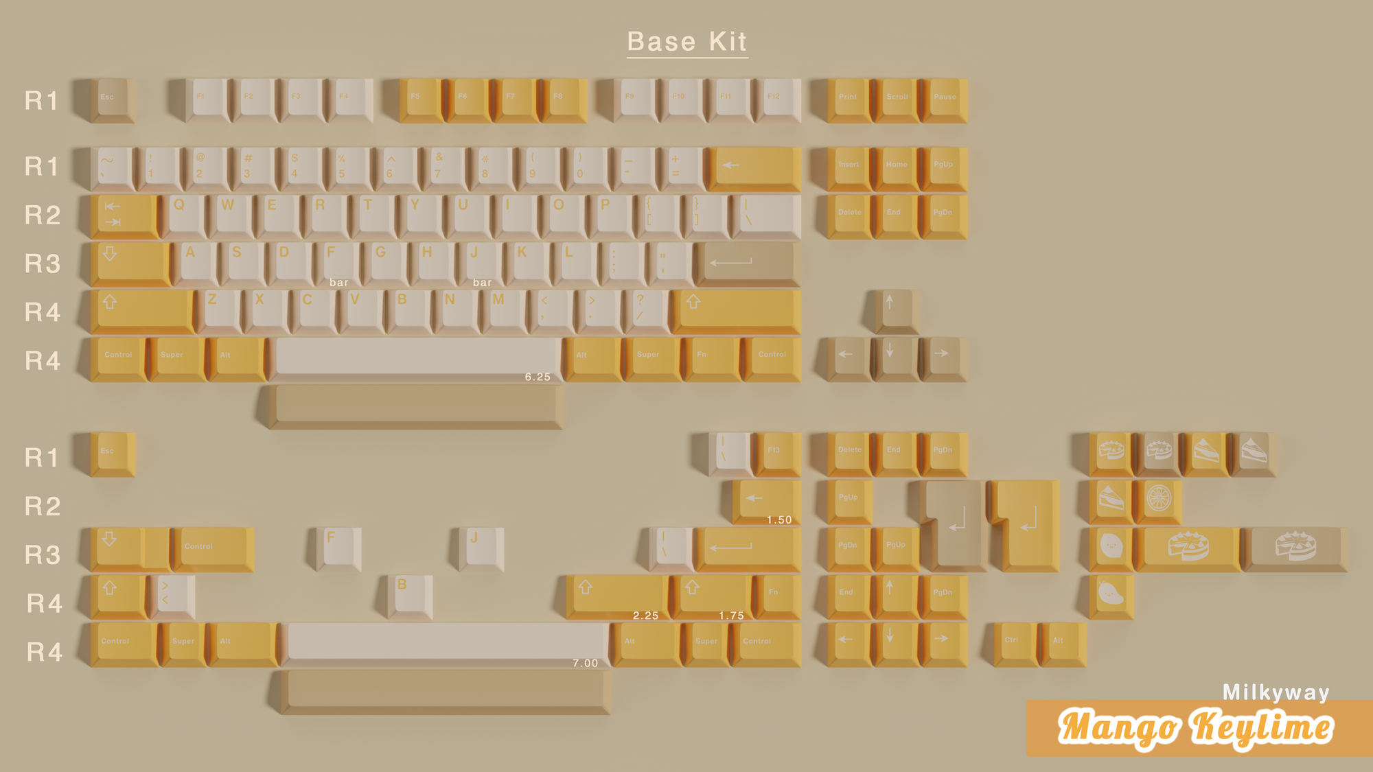 [IN STOCK]Keycaps-MW Mango Keylime