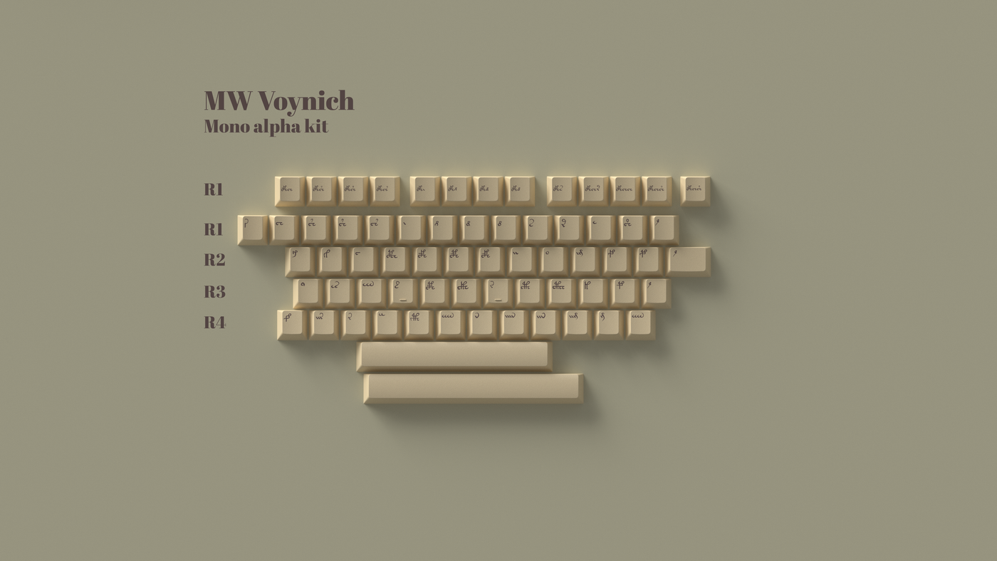 [IN STOCK]Keycaps-MW Voynich