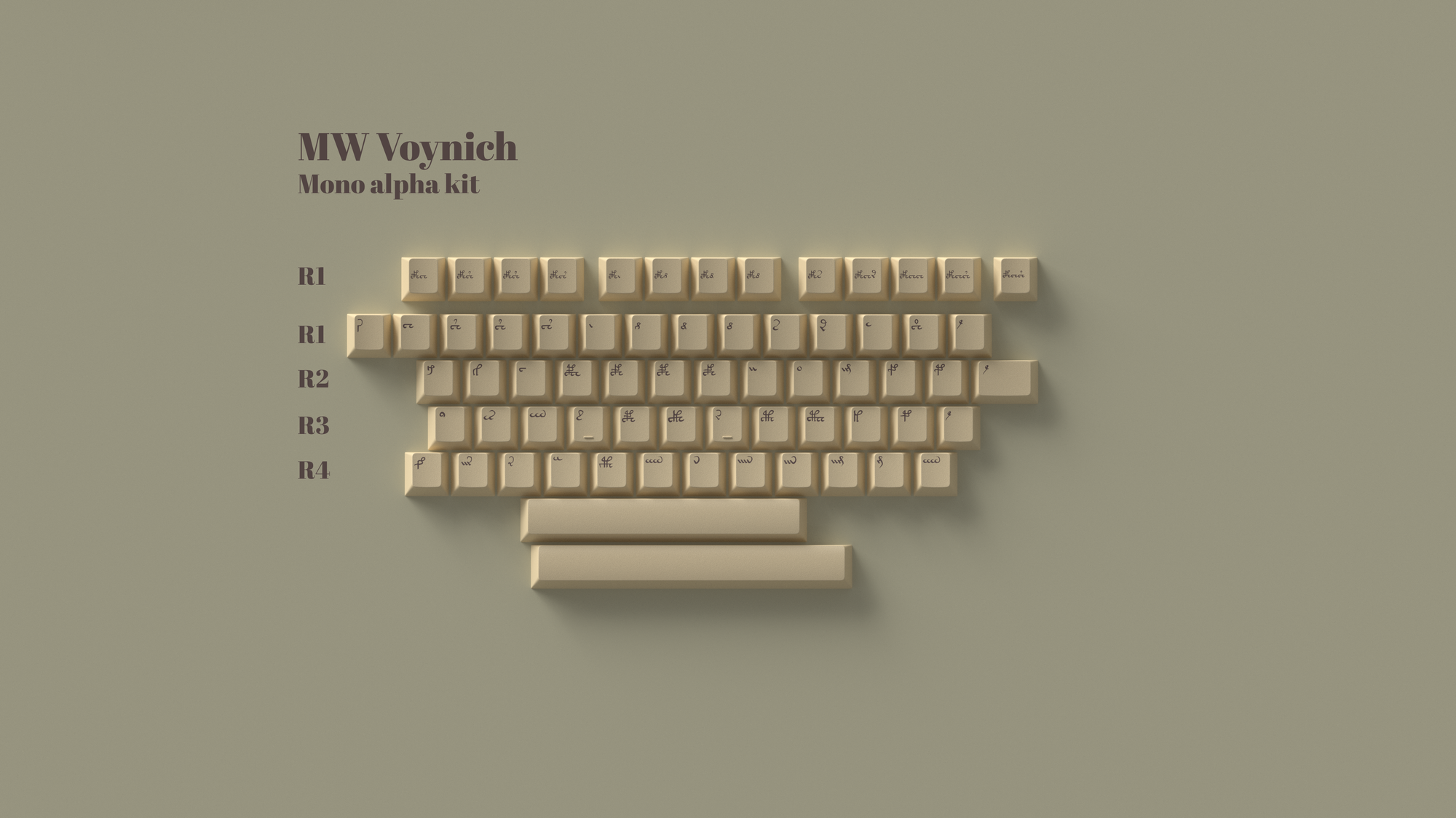 [IN STOCK]Keycaps-MW Voynich