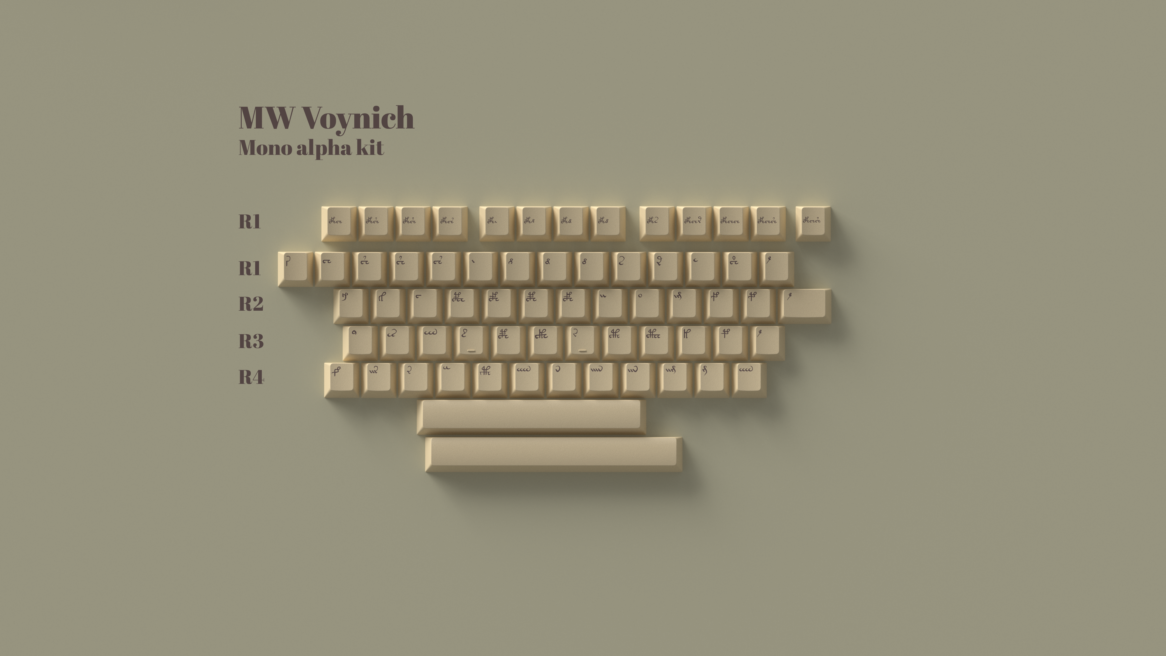 [IN STOCK]Keycaps-MW Voynich