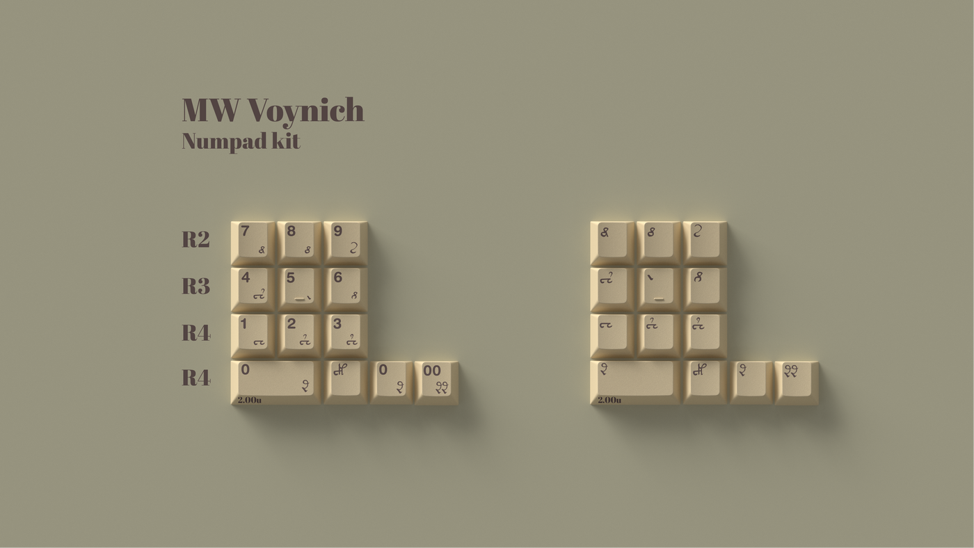 [IN STOCK]Keycaps-MW Voynich