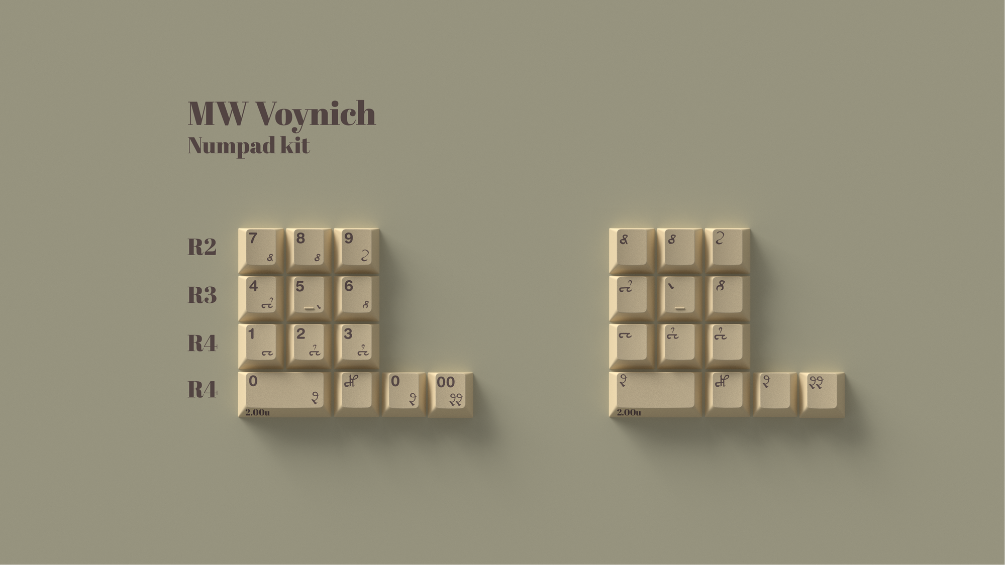 [IN STOCK]Keycaps-MW Voynich