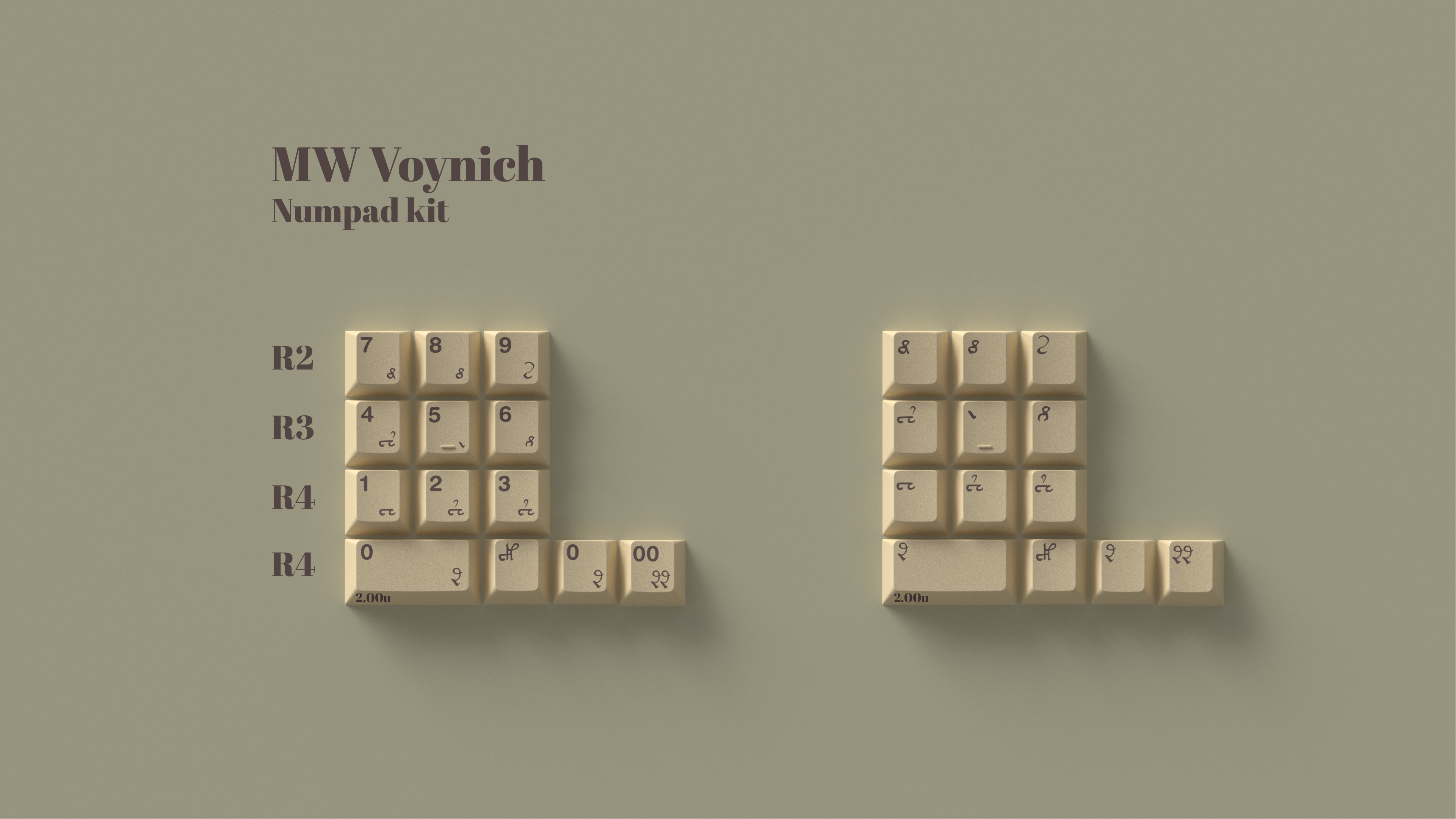 [IN STOCK]Keycaps-MW Voynich