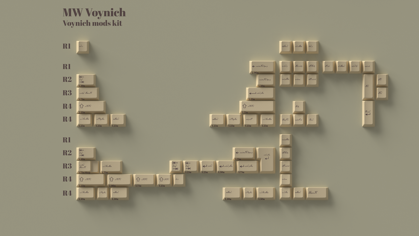 [IN STOCK]Keycaps-MW Voynich