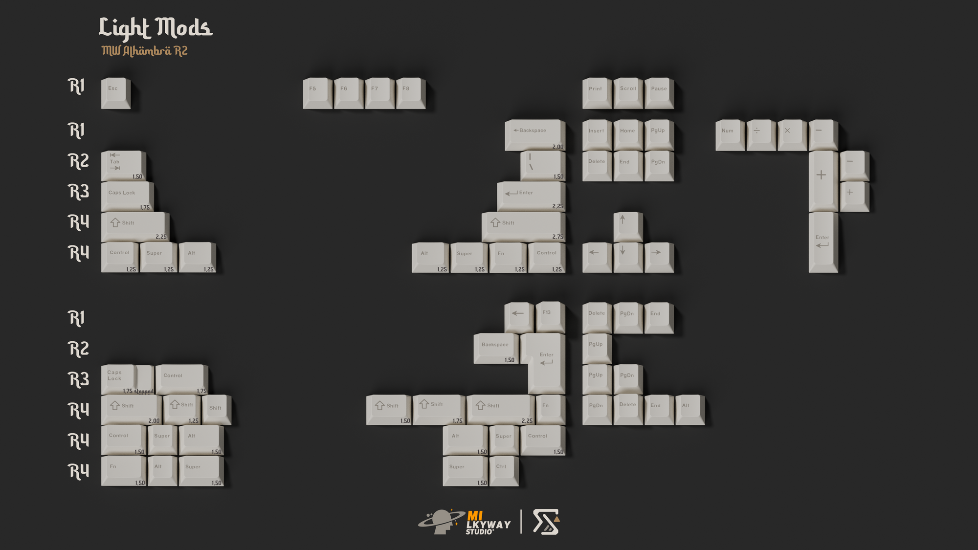 [IN STOCK]keycaps-MW Alhambra R2