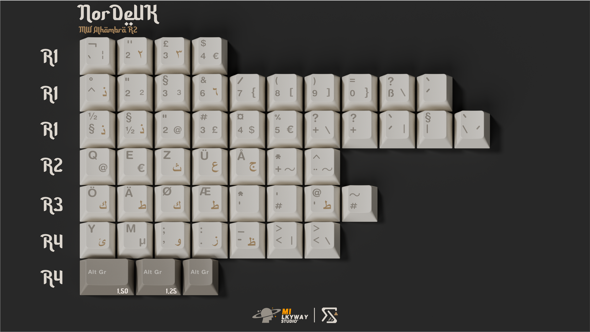 [IN STOCK]keycaps-MW Alhambra R2