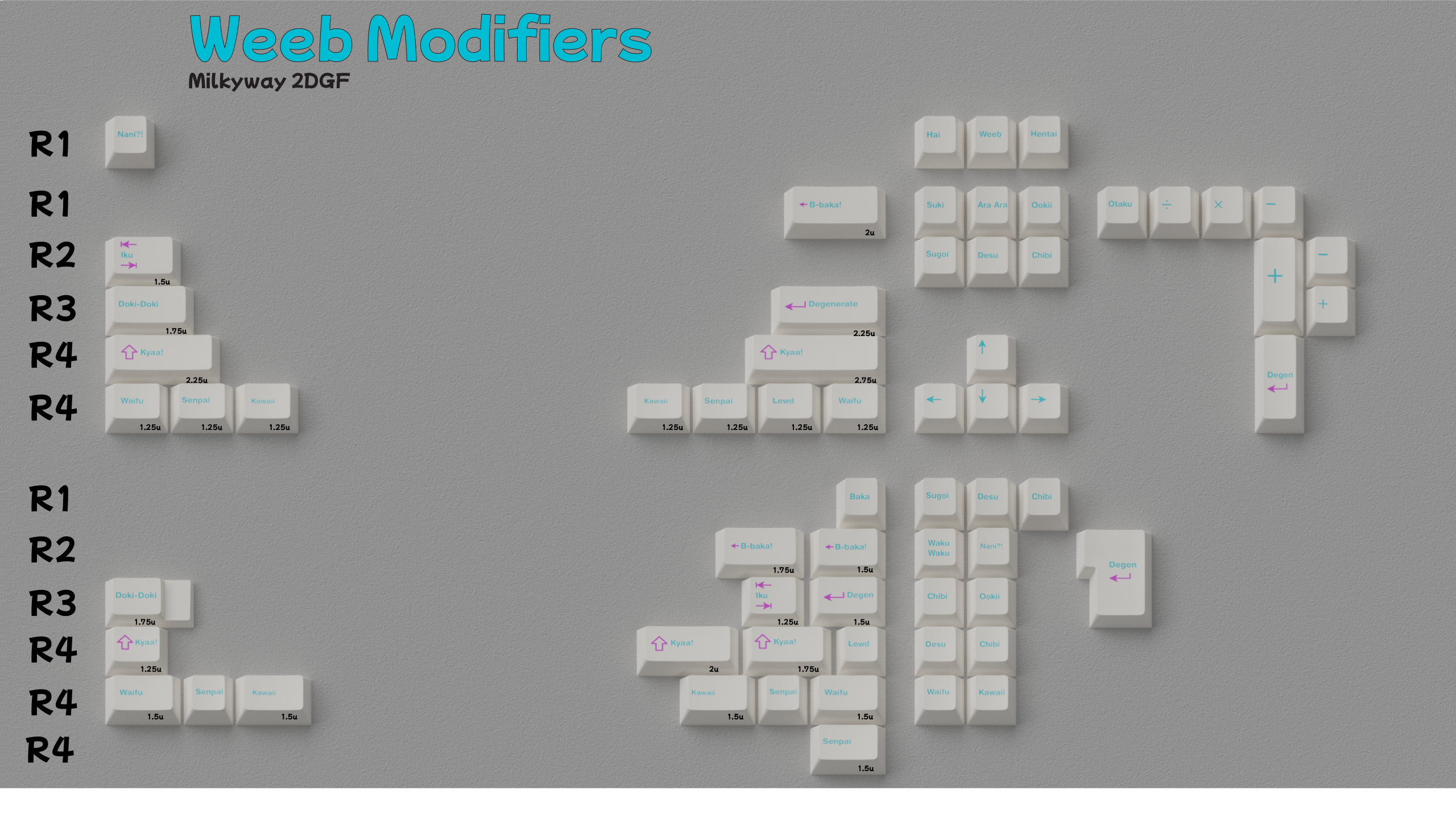 Keycaps-MW 2D GF