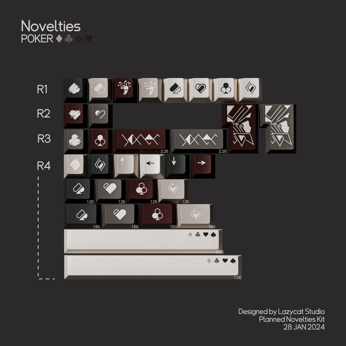[IN STOCK]Keycaps-MW Poker R2
