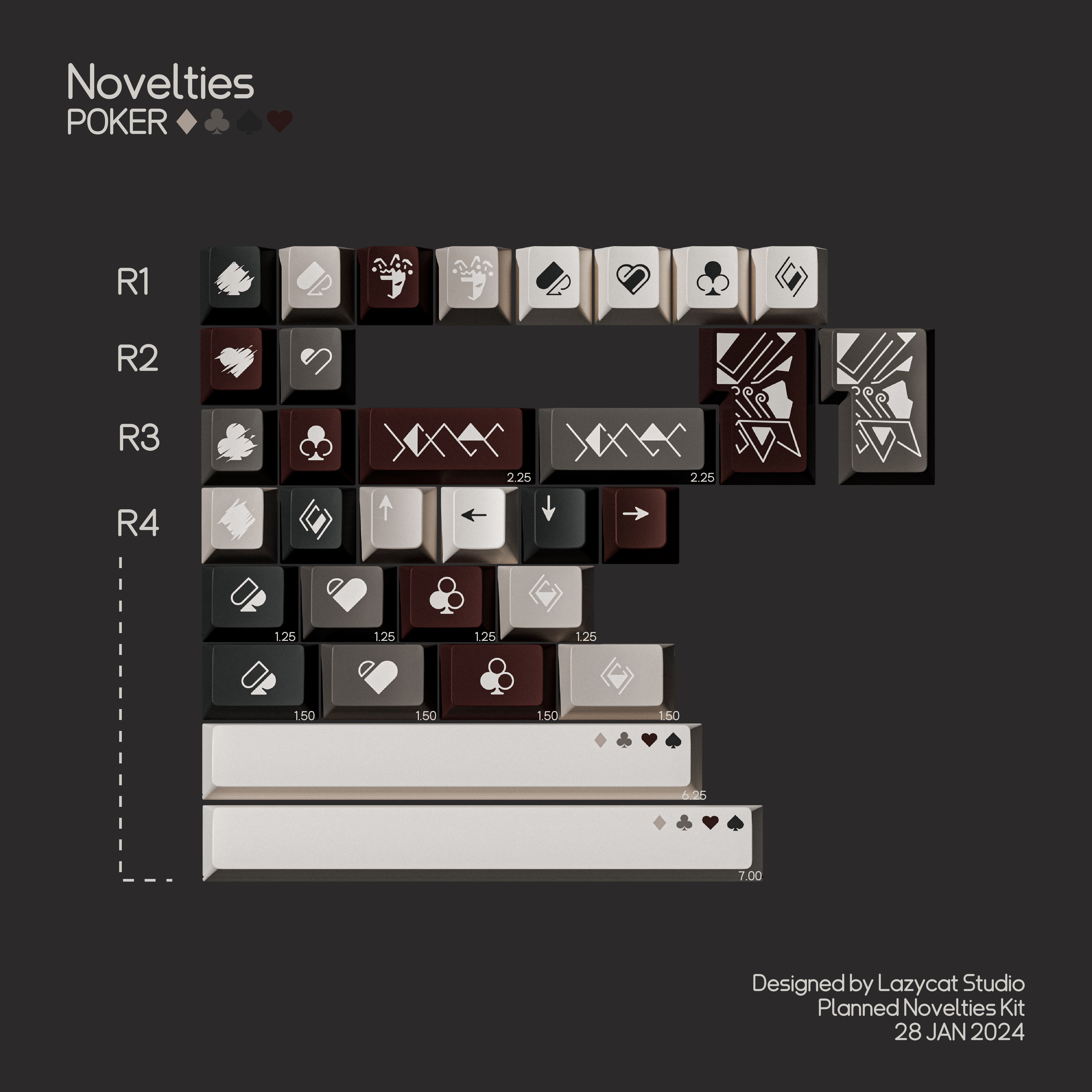 [IN STOCK]Keycaps-MW Poker R2