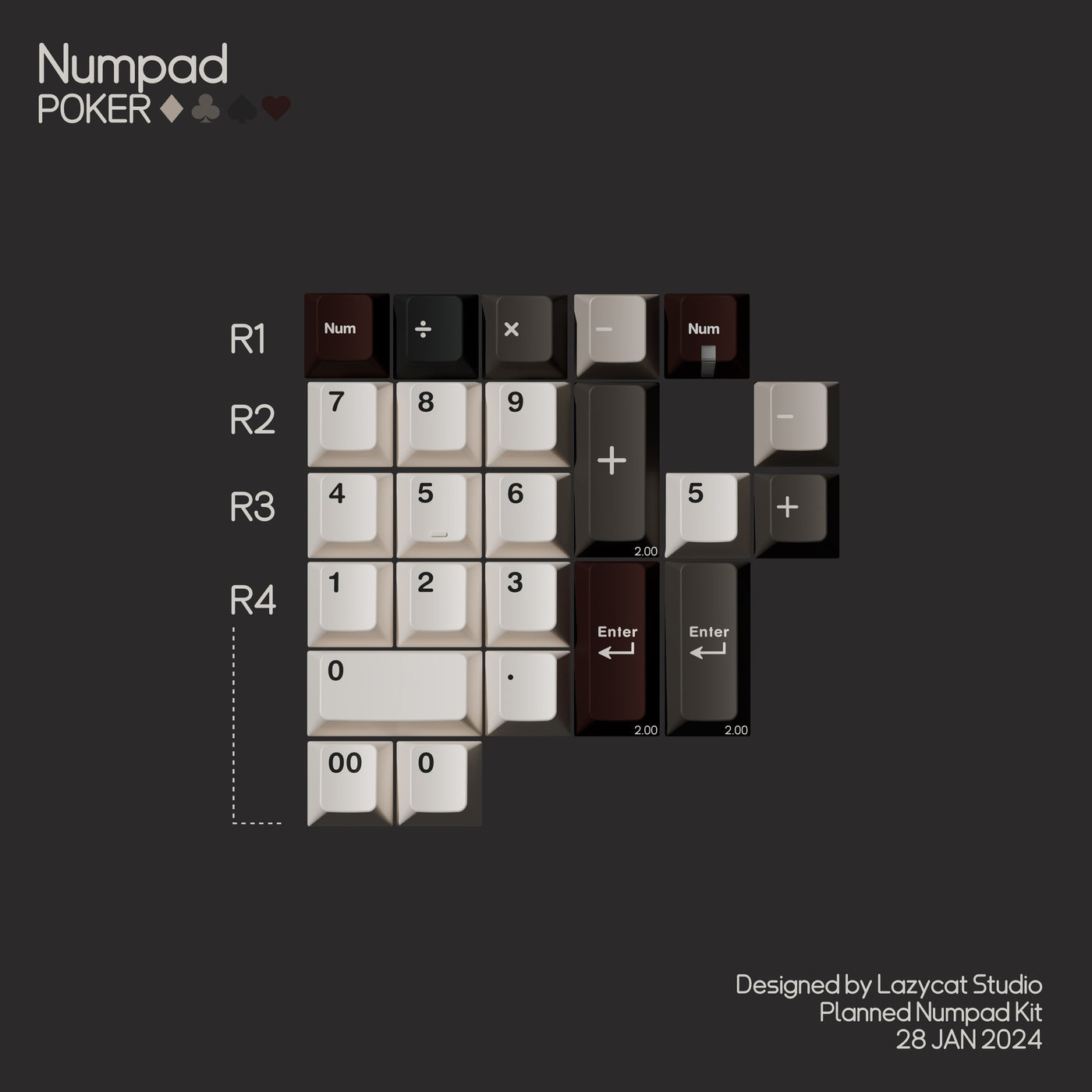 [IN STOCK]Keycaps-MW Poker R2