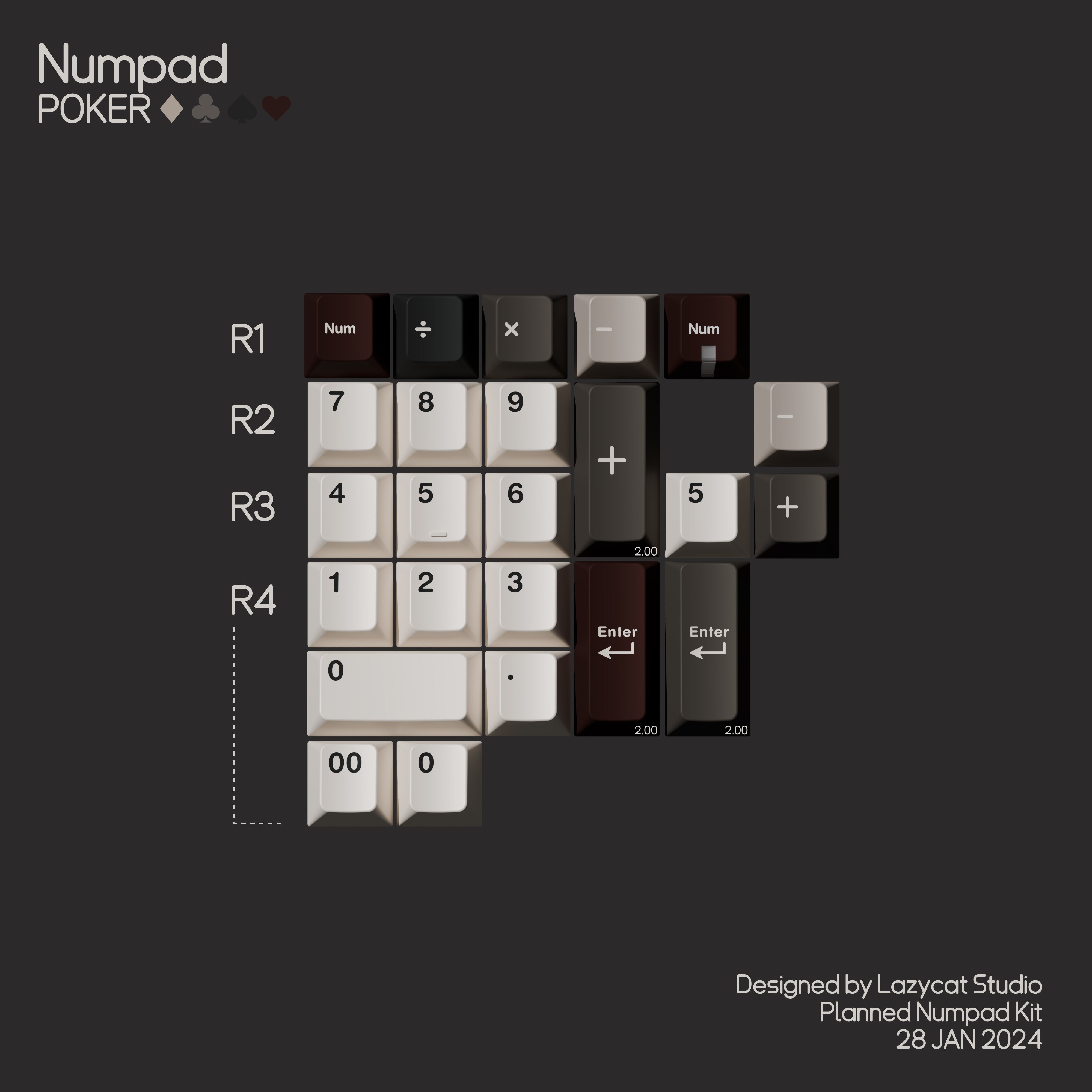 [IN STOCK]Keycaps-MW Poker R2