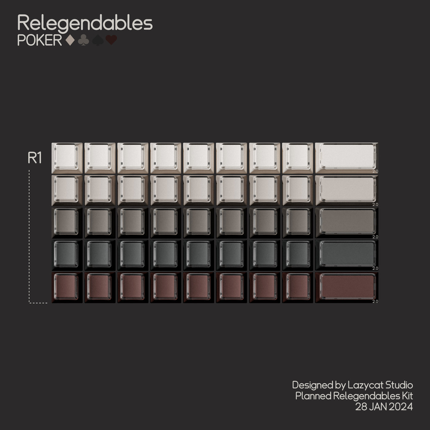 [IN STOCK]Keycaps-MW Poker R2