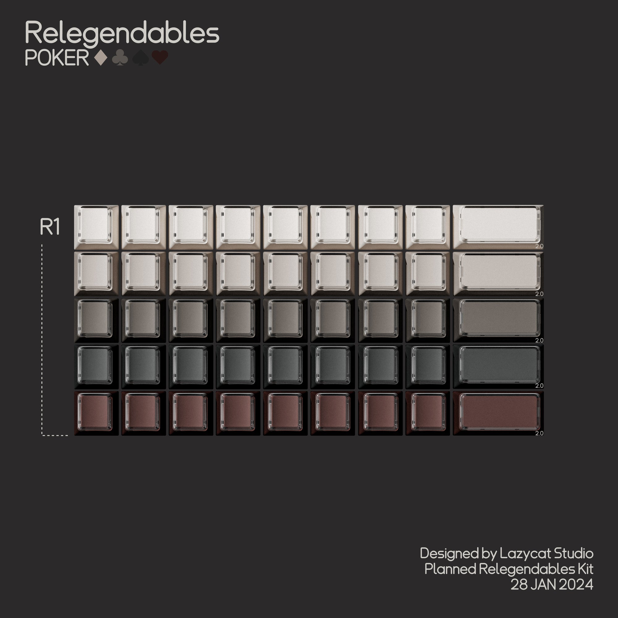 [IN STOCK]Keycaps-MW Poker R2