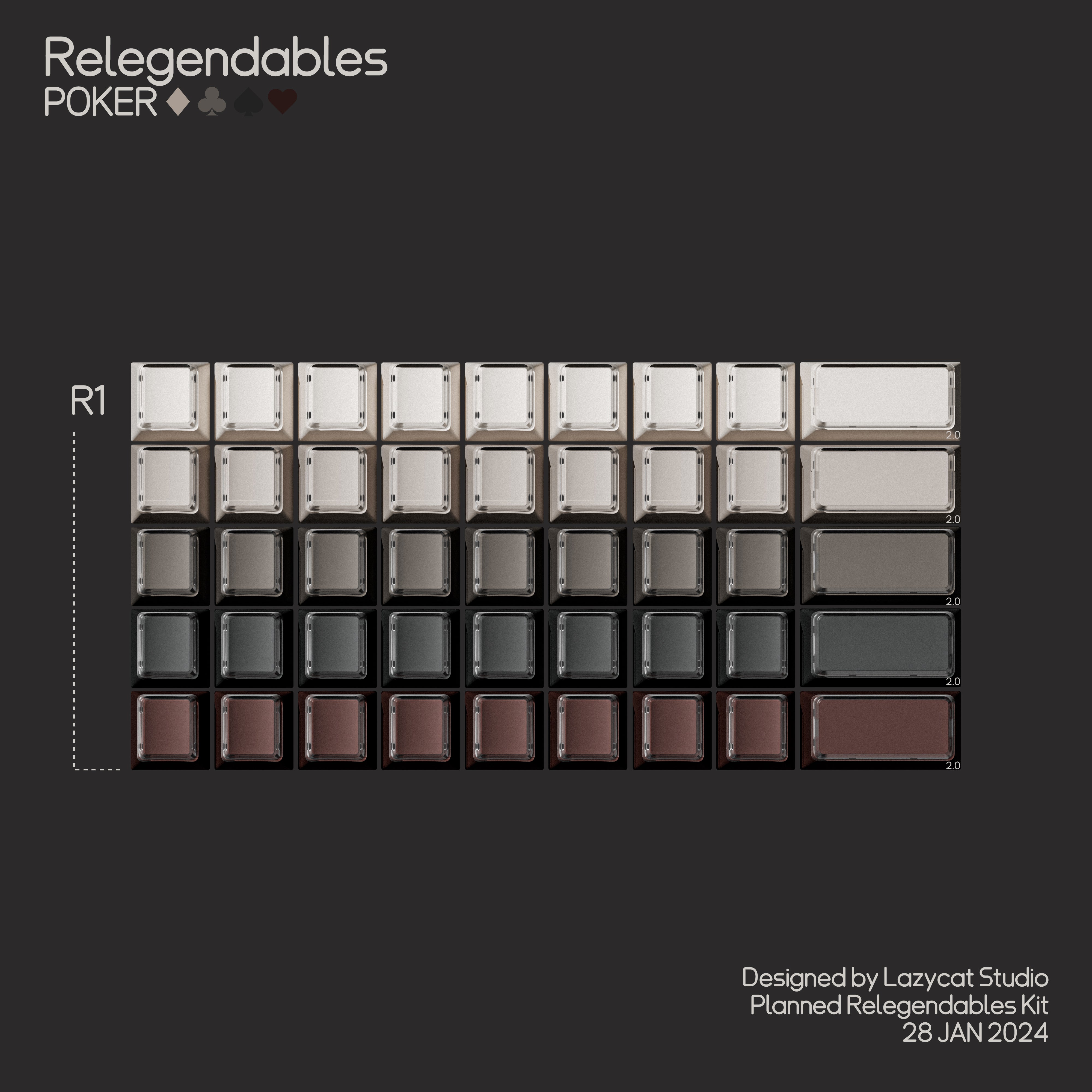 [IN STOCK]Keycaps-MW Poker R2