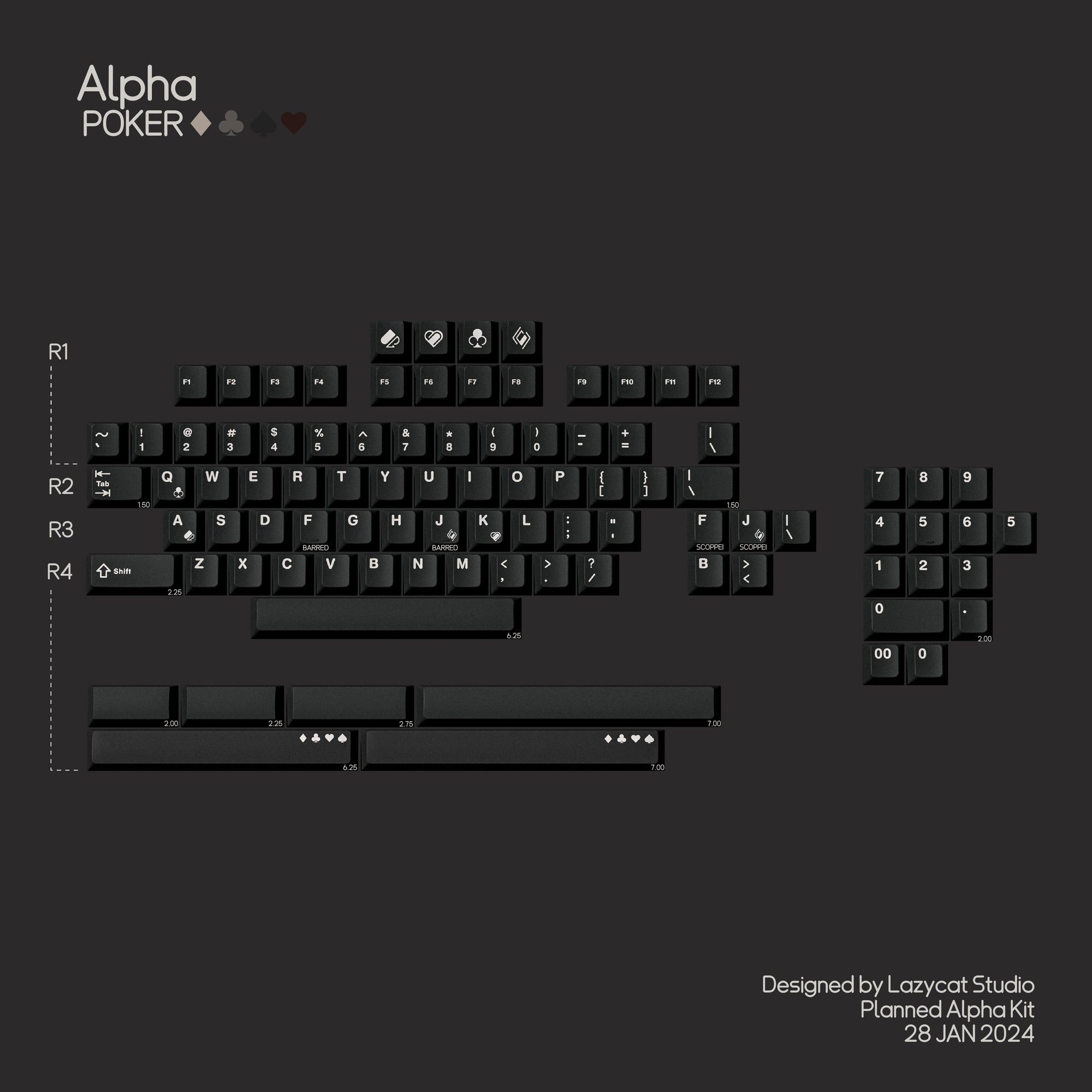 [IN STOCK]Keycaps-MW Poker R2