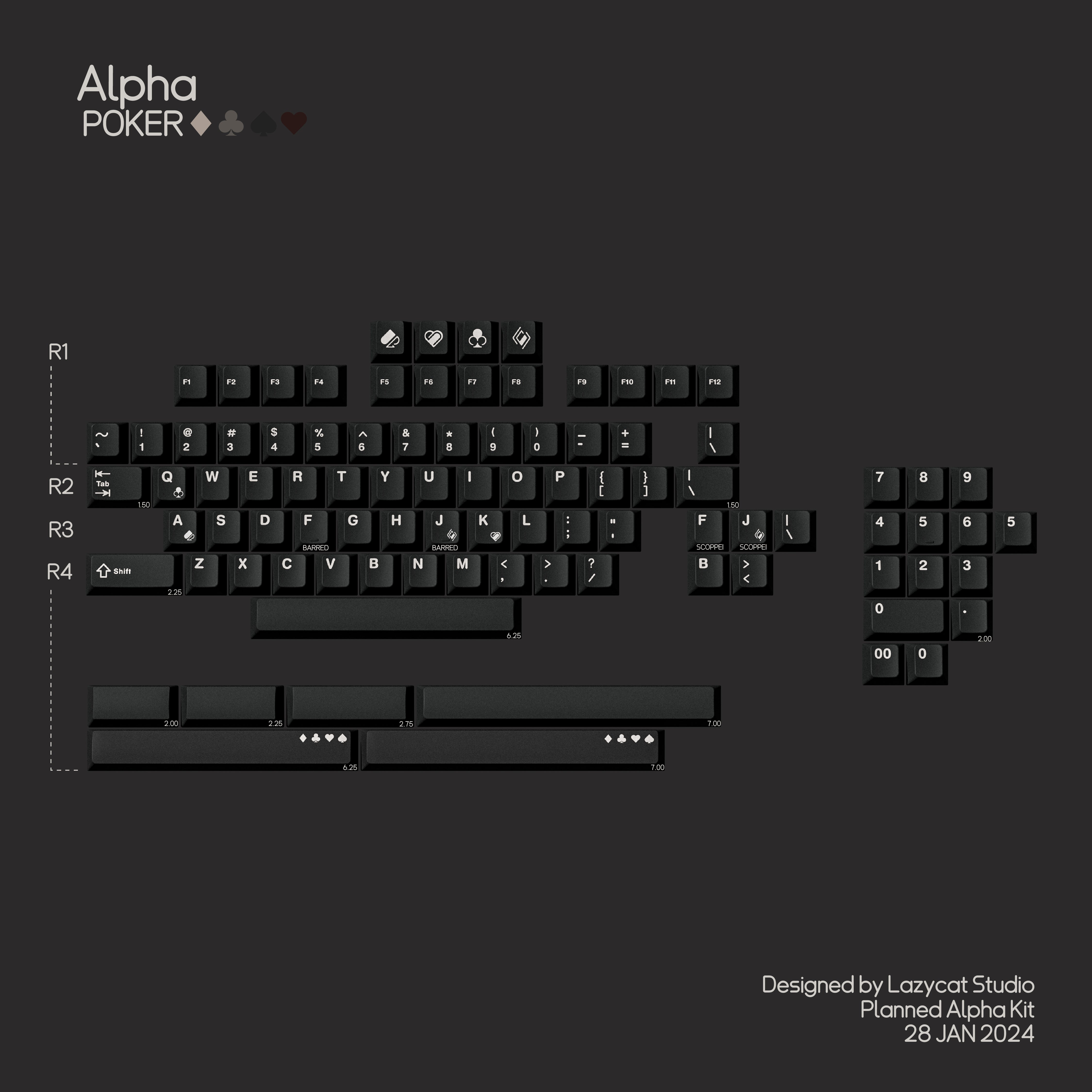 [IN STOCK]Keycaps-MW Poker R2