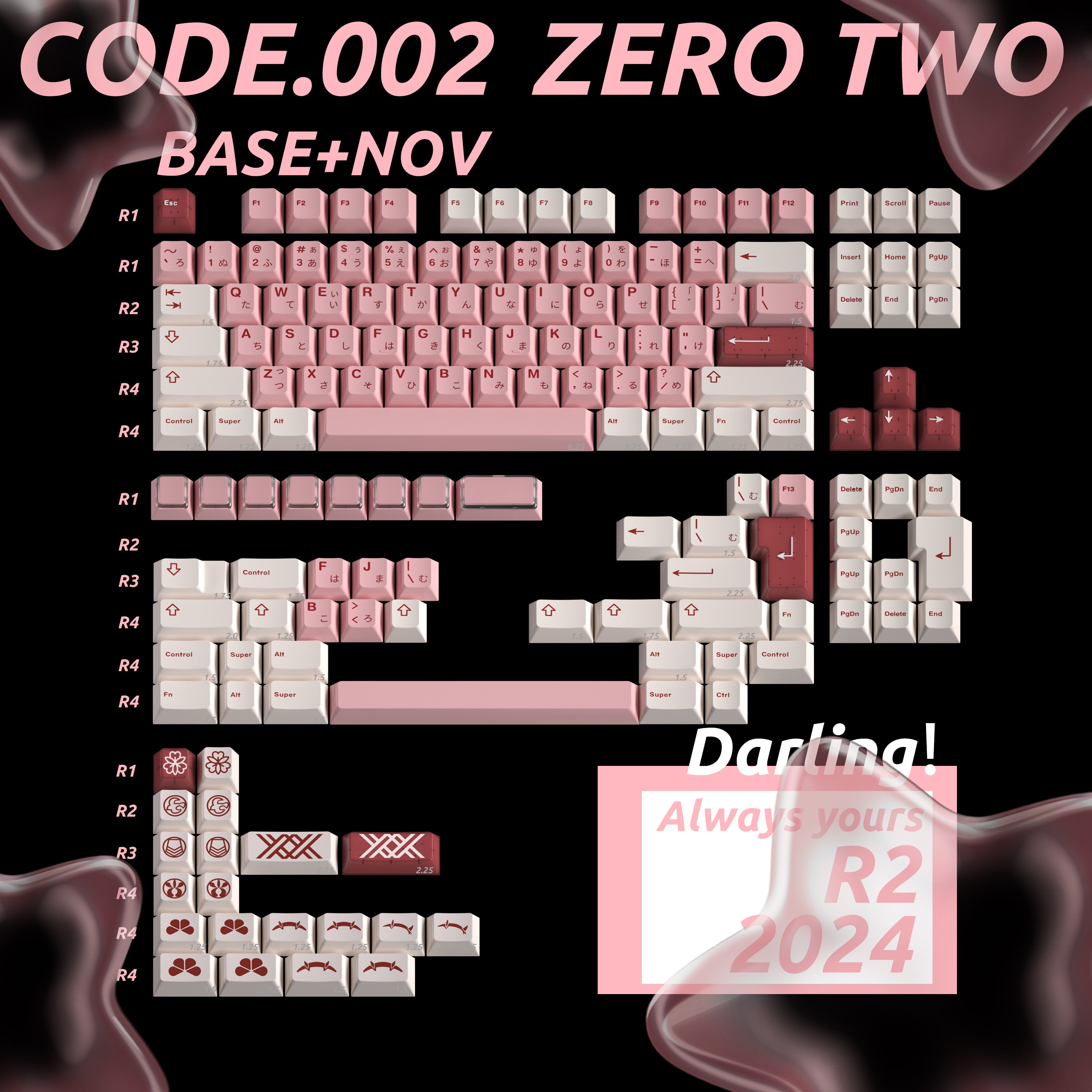 IN STOCK]Keycaps-MW Zero Two 02 R2 MW POKER 