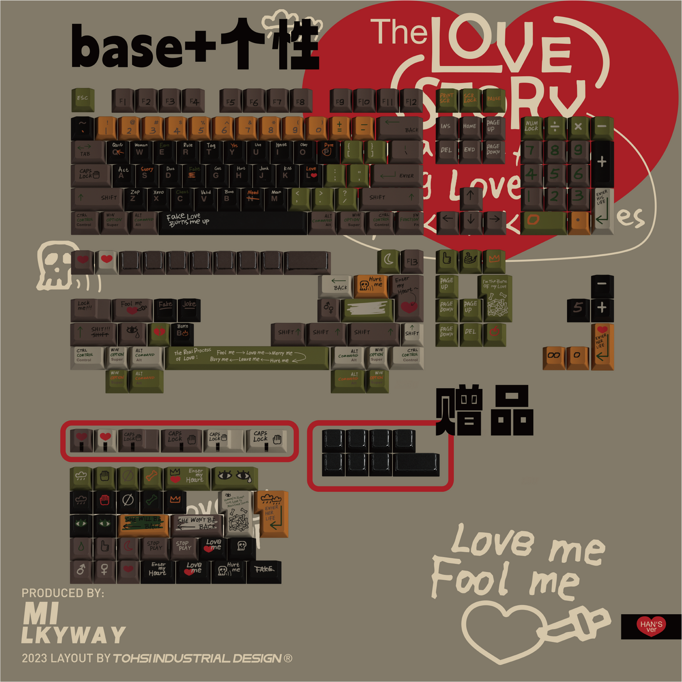 [Sold Out]Keycaps-MW Love Story R2