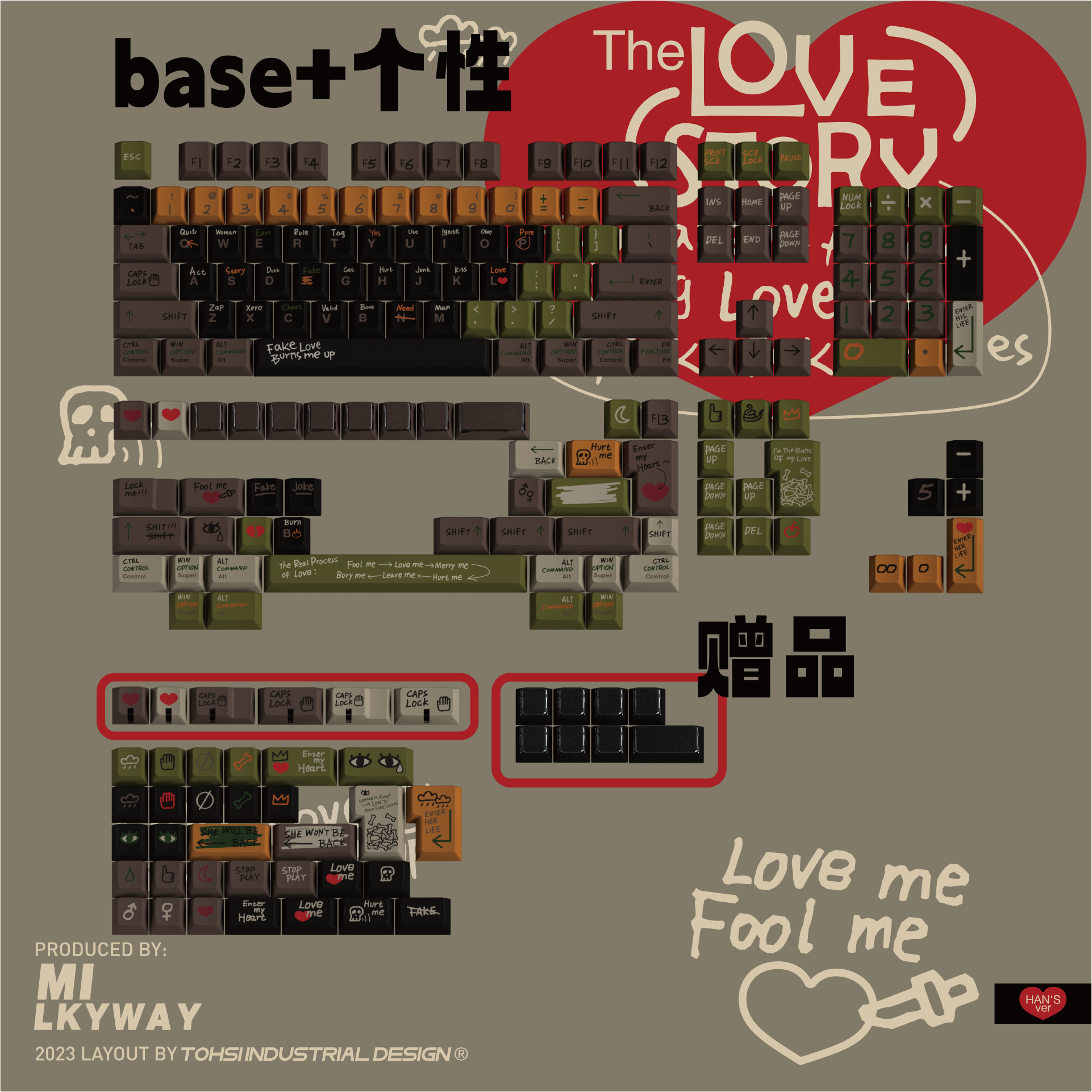 [Sold Out]Keycaps-MW Love Story R2
