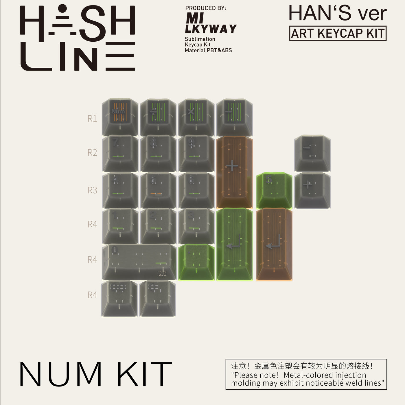 [IN STOCK]Keycaps-MW Hash line