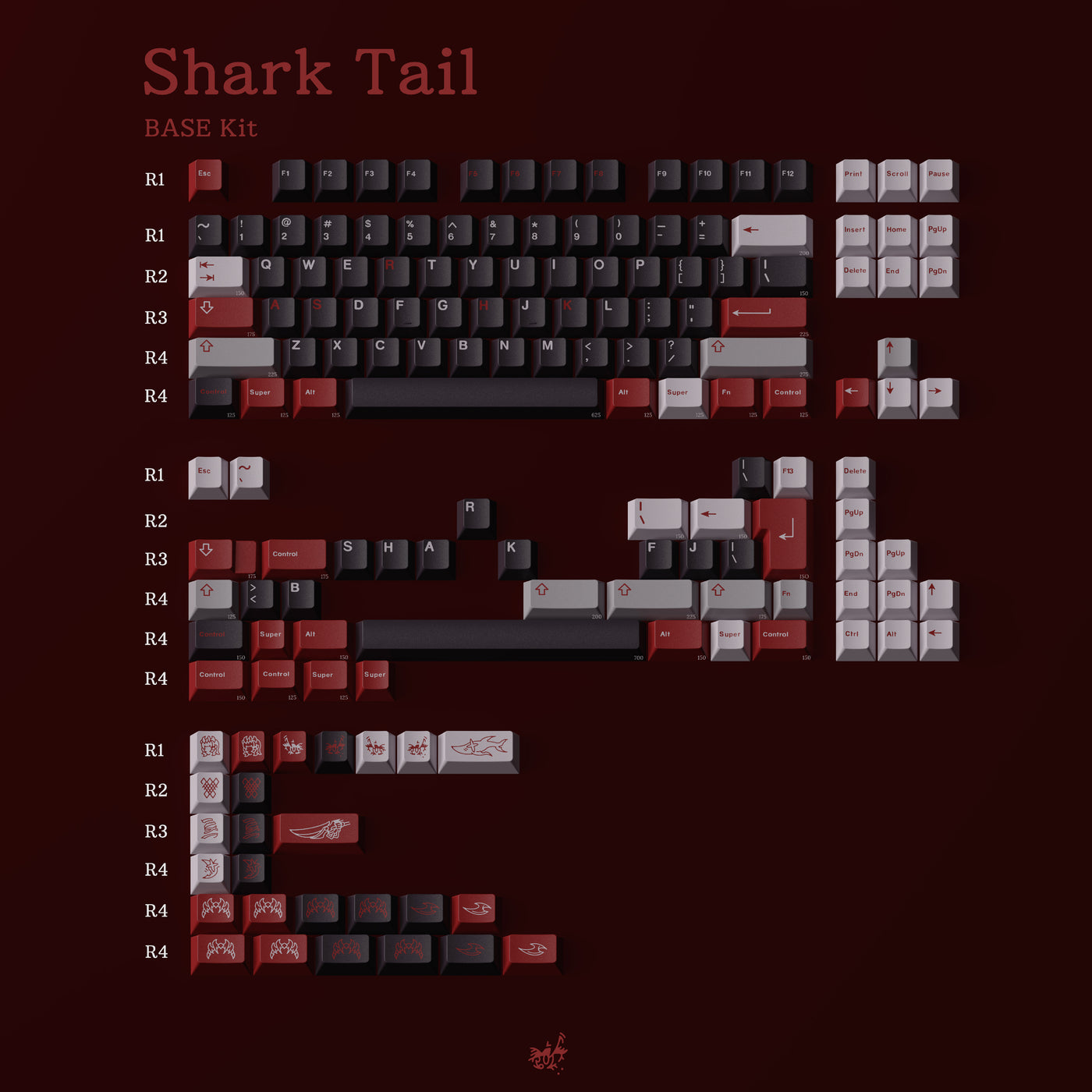 [IN STOCK] Keycaps-MW Shark Tail
