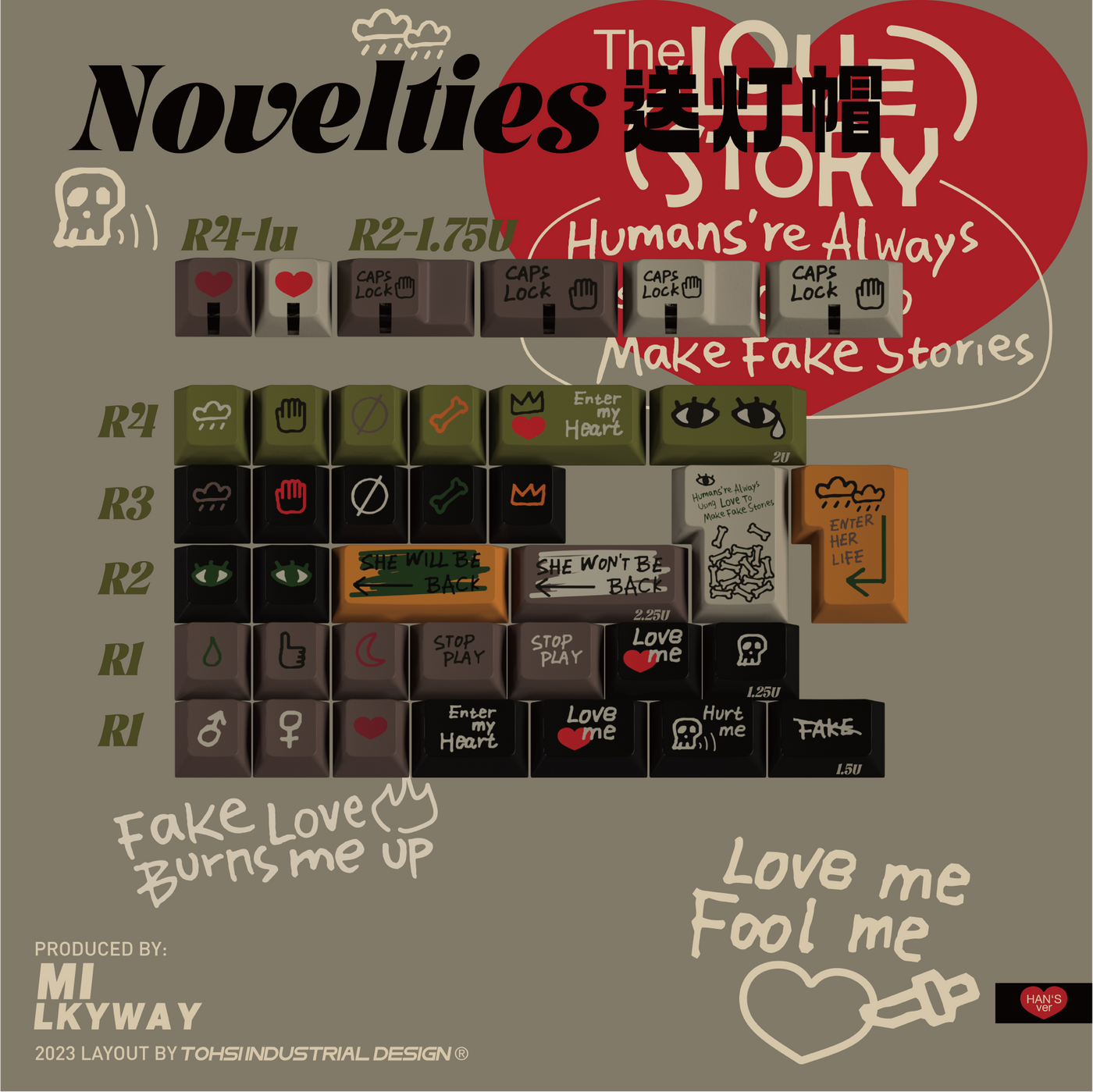 [Sold Out]Keycaps-MW Love Story R2