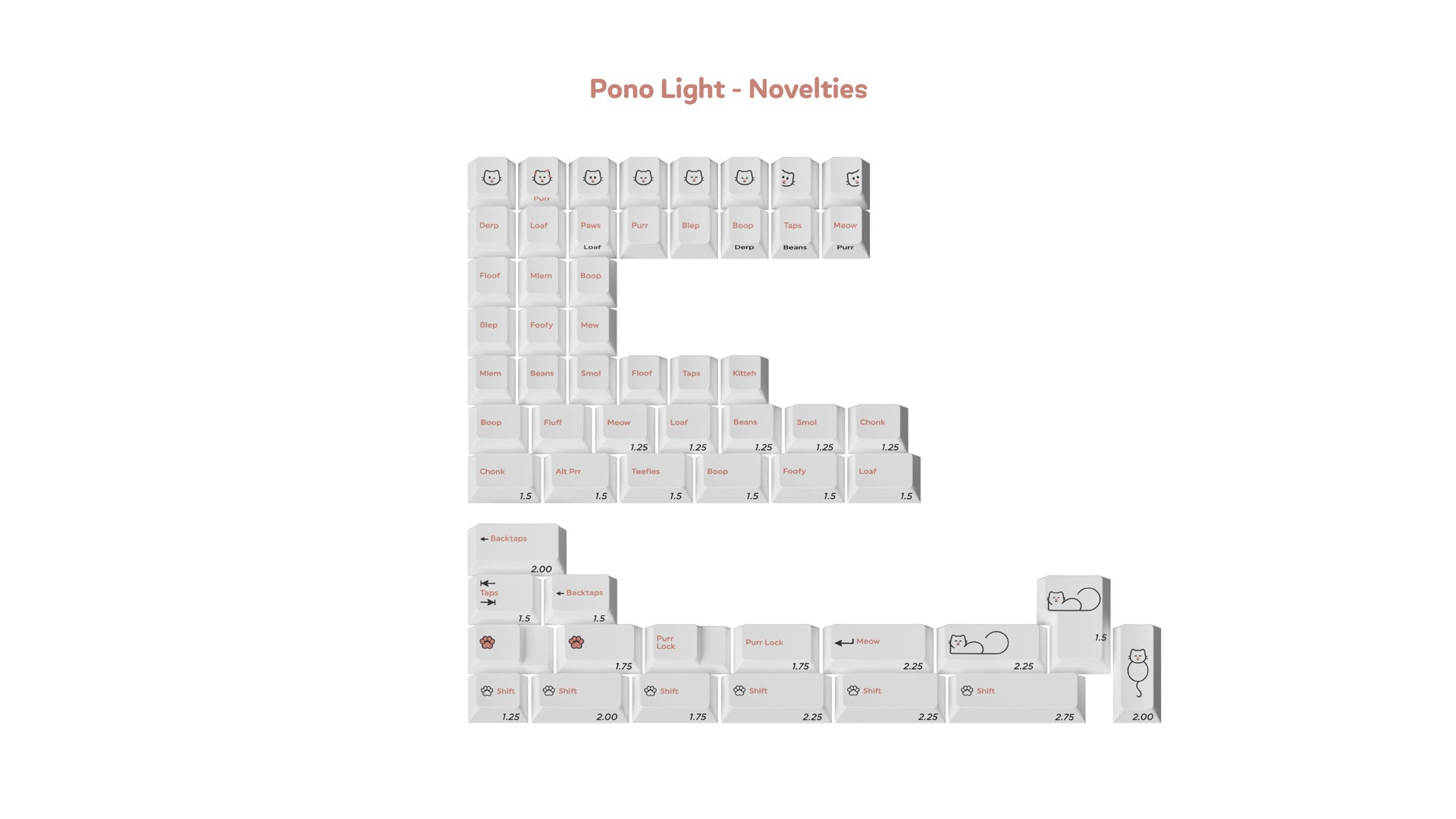 [Sold Out]Keycaps-MW Pono Light