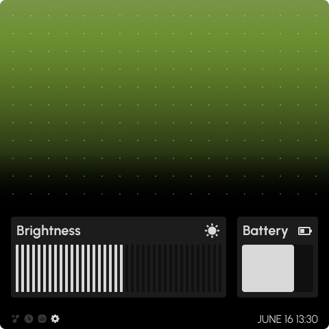 Quick Settings complete interface