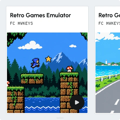 Retro Games complete interface