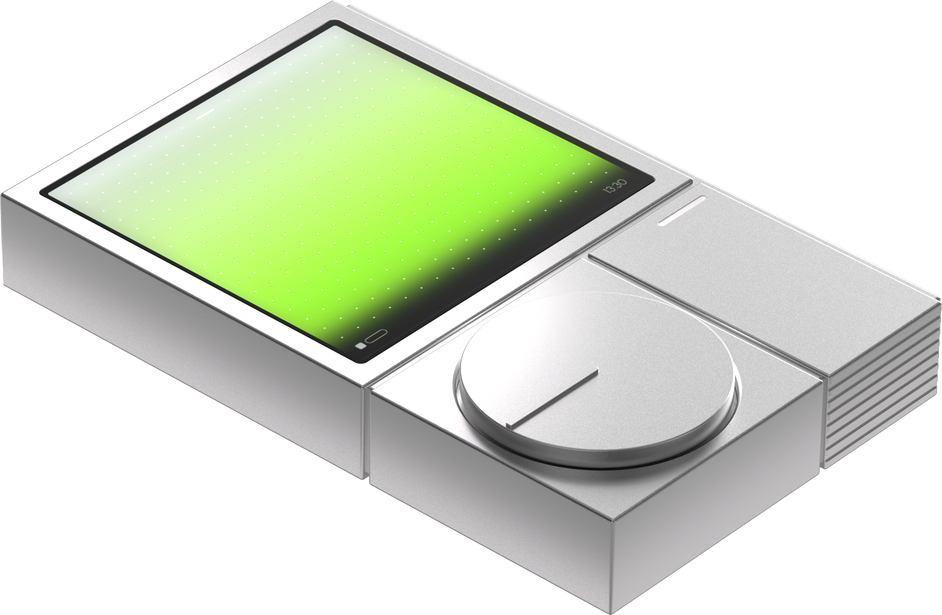 MASS X screen and rotary dial