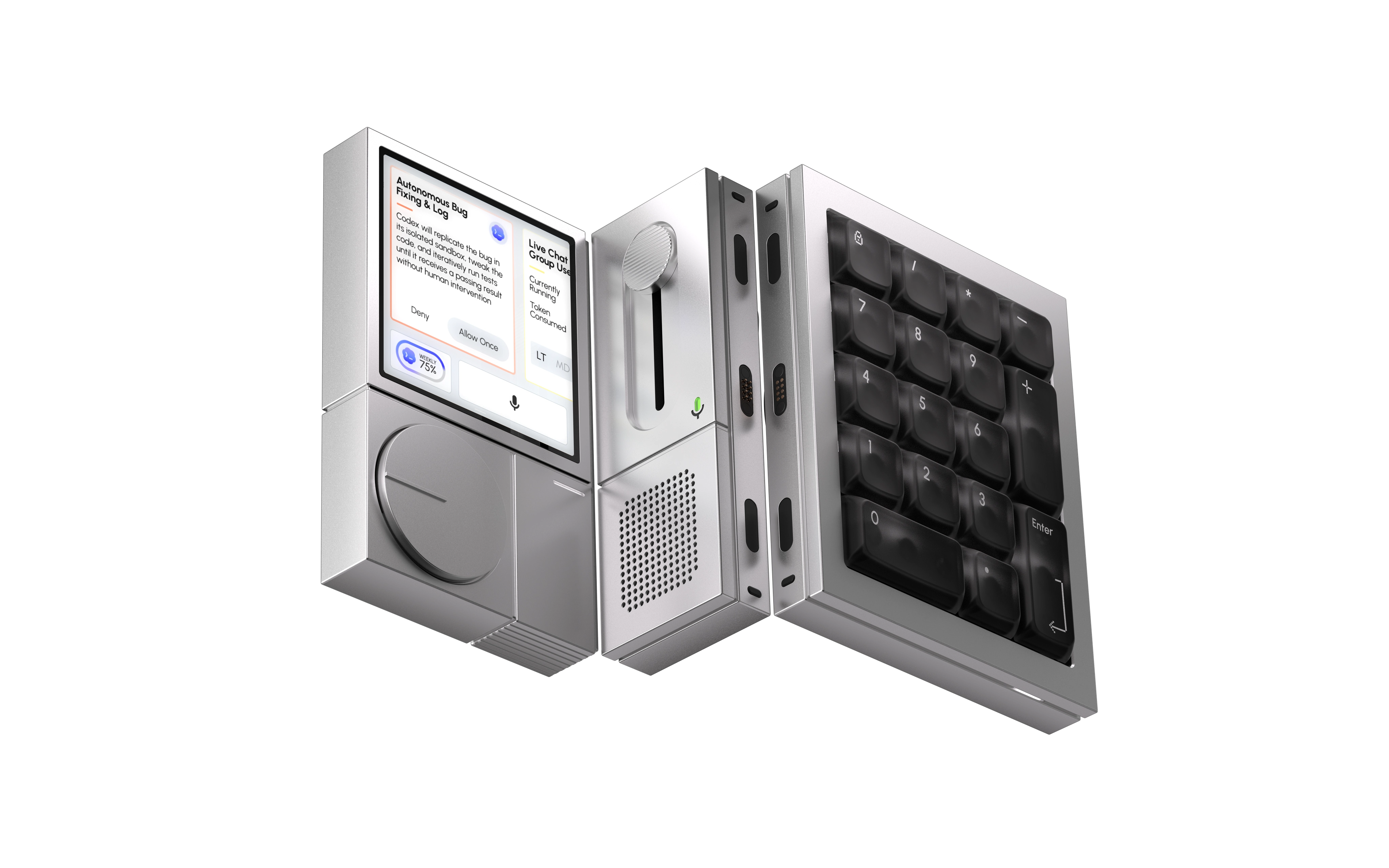 CNC-machined aluminium enclosure and precision dial close-up